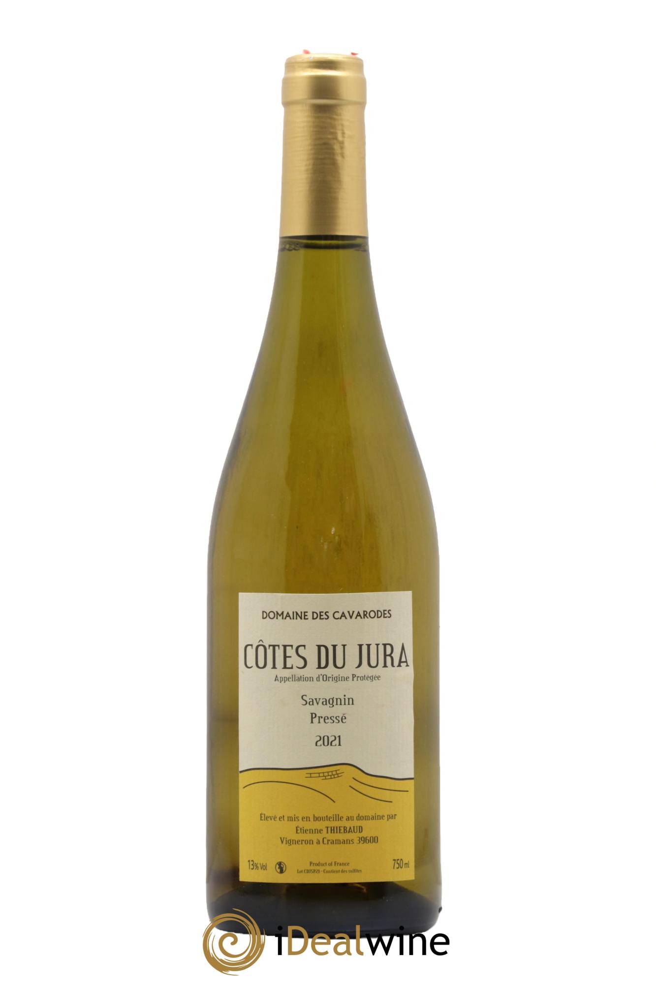 Côtes du Jura Savagnin pressé Cavarodes (Domaine des) - Etienne Thiébaud 2021 - Lot of 1 bottle - 0