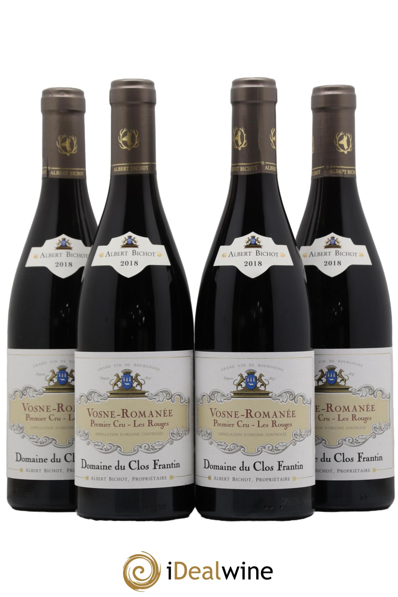 Vosne-Romanée 1er Cru Les Rouges Clos Frantin - Albert Bichot  2018 - Posten von 4 Flaschen - 0