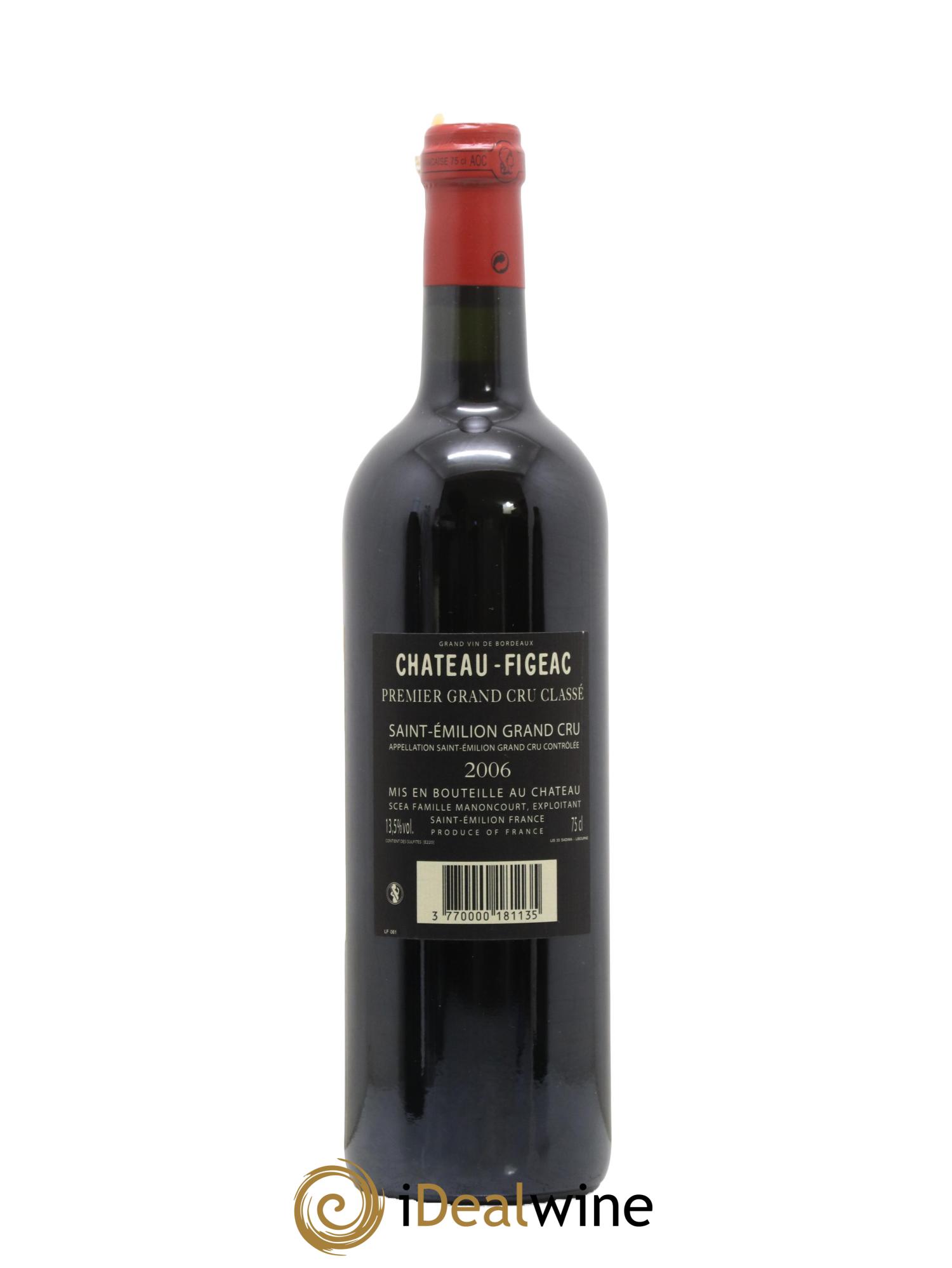 Château Figeac 1er Grand Cru Classé A 2006 - Lotto di 1 bottiglia - 1