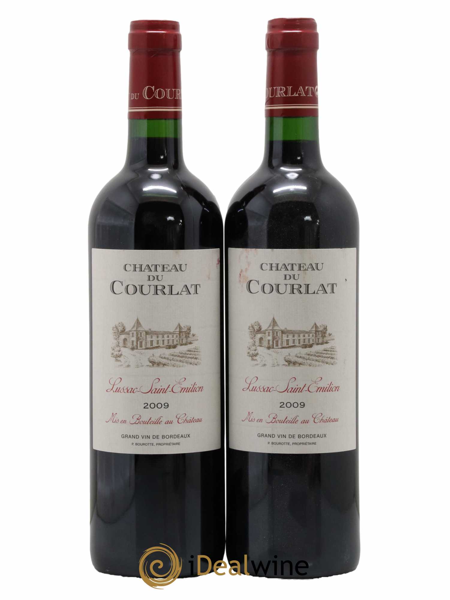 Lussac Saint-Emilion Chateau Du Courlat 2009 - Lot de 2 bouteilles - 0