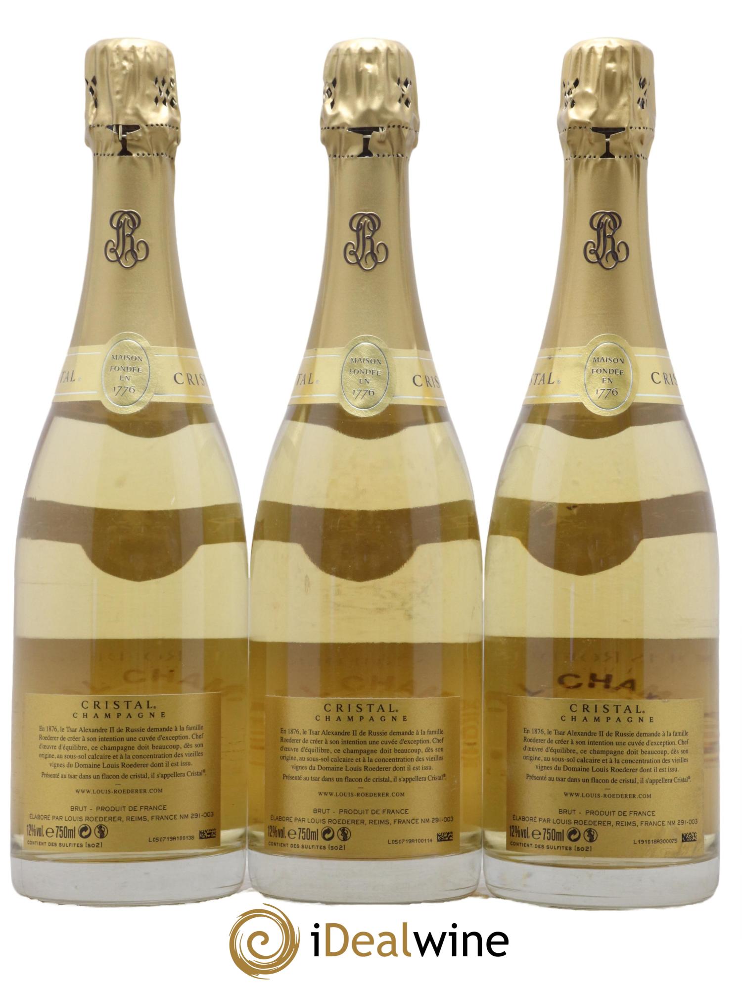 Cristal Louis Roederer 2008 - Lotto di 3 bottiglie - 1