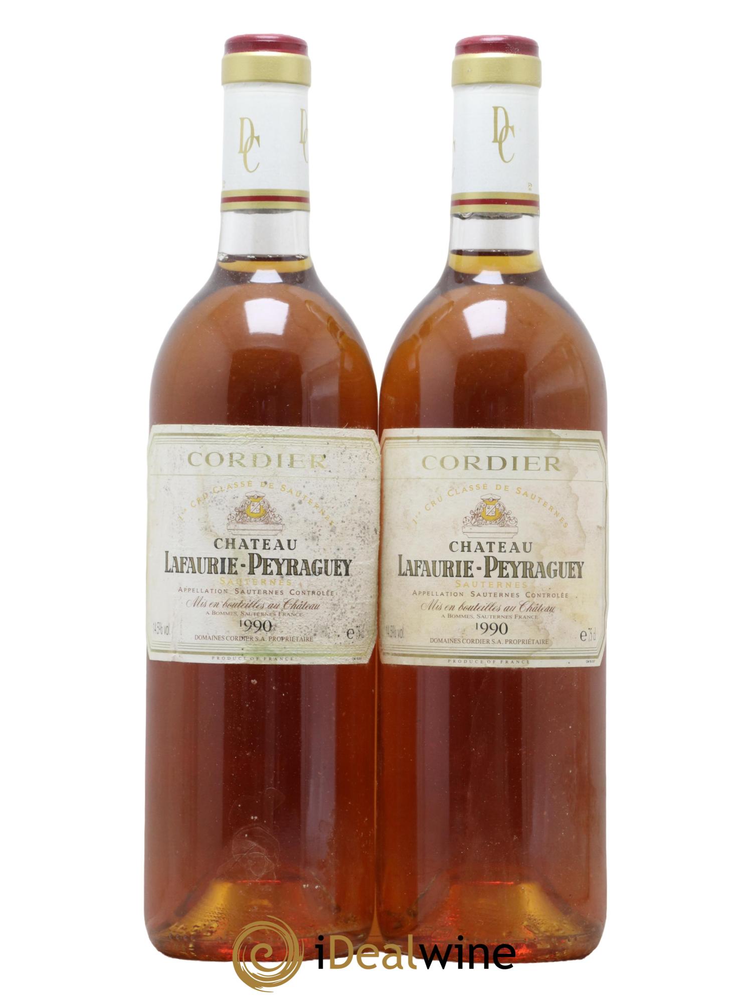 Château Lafaurie-Peyraguey 1er Grand Cru Classé 1990 - Posten von 2 Flaschen - 0