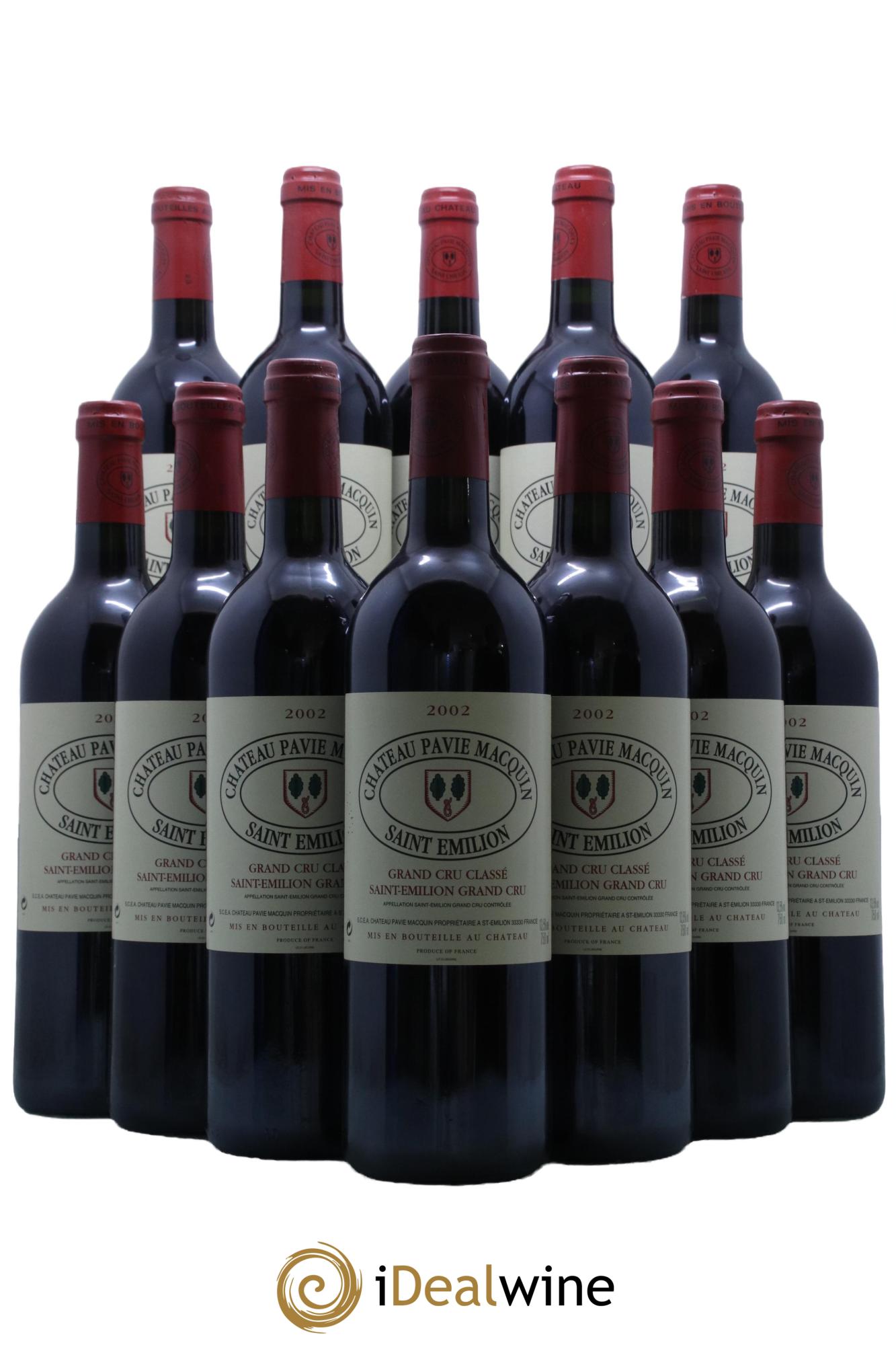 Château Pavie Macquin 1er Grand Cru Classé B  2002 - Posten von 12 Flaschen - 0