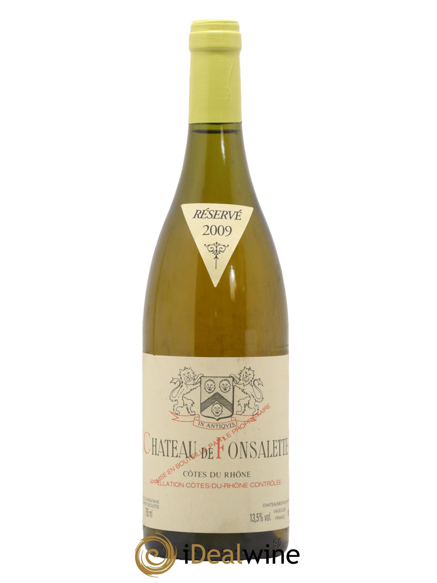 Côtes du Rhône Château de Fonsalette Emmanuel Reynaud 2009 - Lot de 1 bouteille - 0