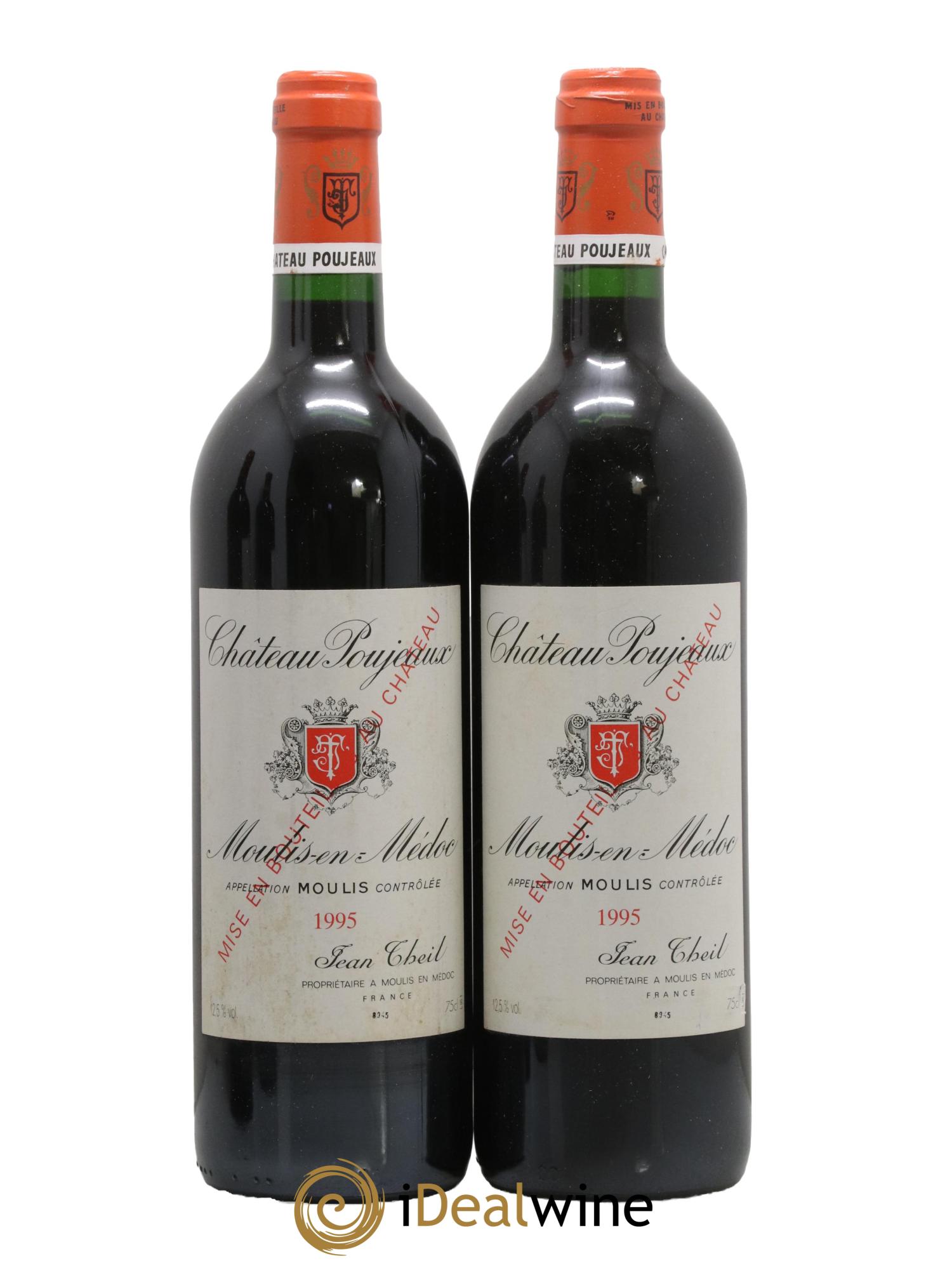 Château Poujeaux 1995 - Lot of 2 bottles - 0