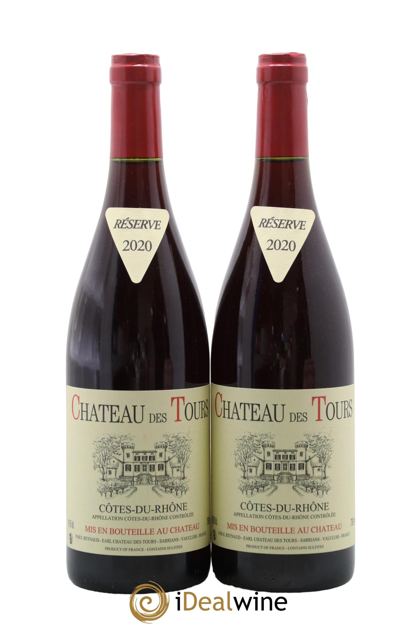 Côtes du Rhône Château des Tours Emmanuel Reynaud 2020 - Lotto di 2 bottiglie - 0