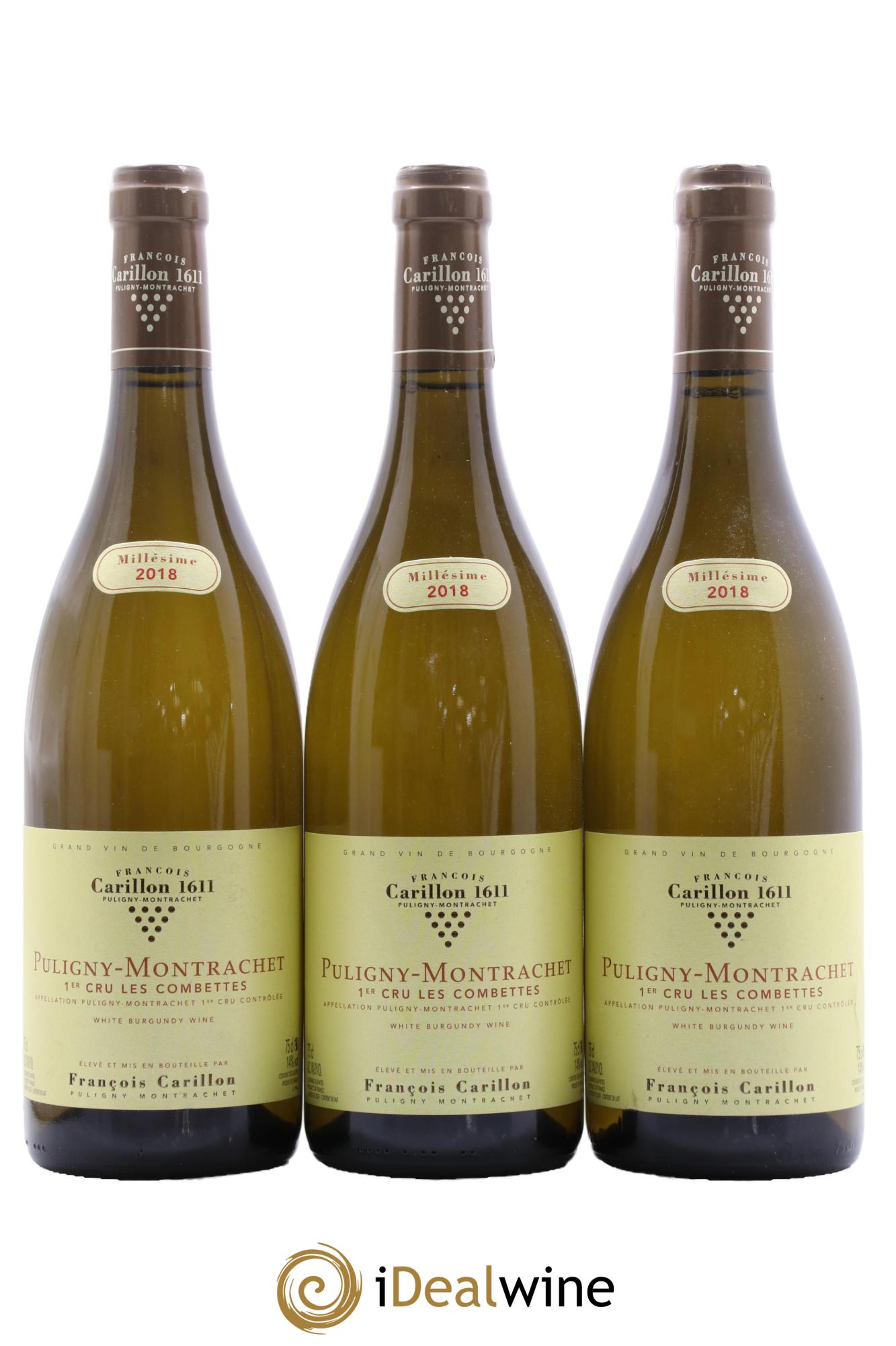 Puligny-Montrachet 1er Cru Les Combettes François Carillon  2018 - Lot of 3 bottles - 0