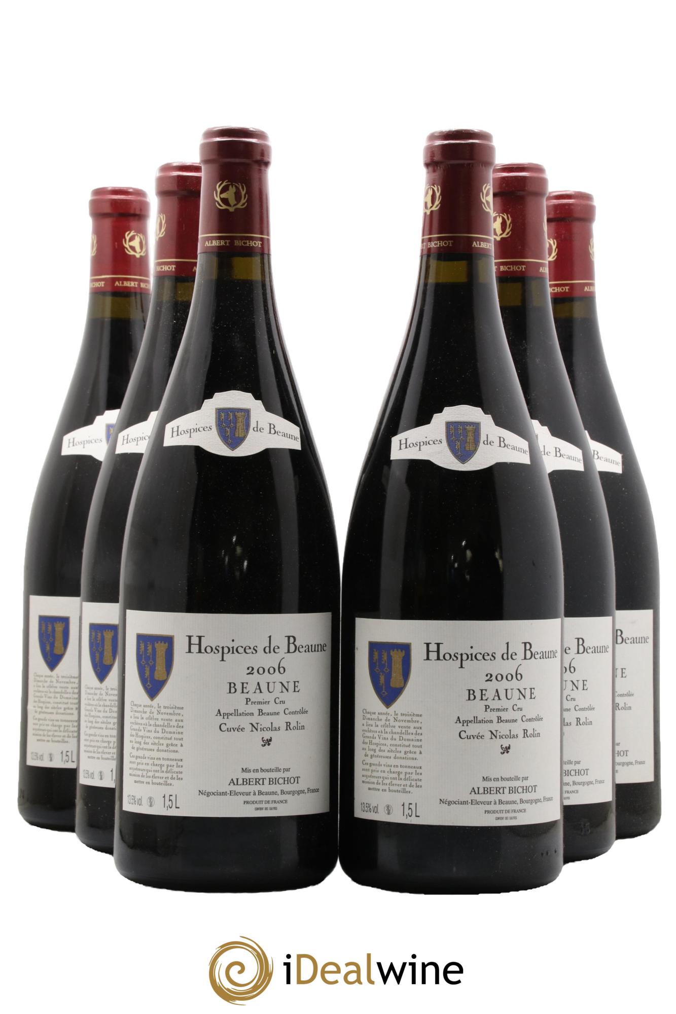 Beaune 1er Cru Hospices De Beaune Cuvée Nicolas Rolin Bichot 2006 - Lotto di 6 magnum - 0