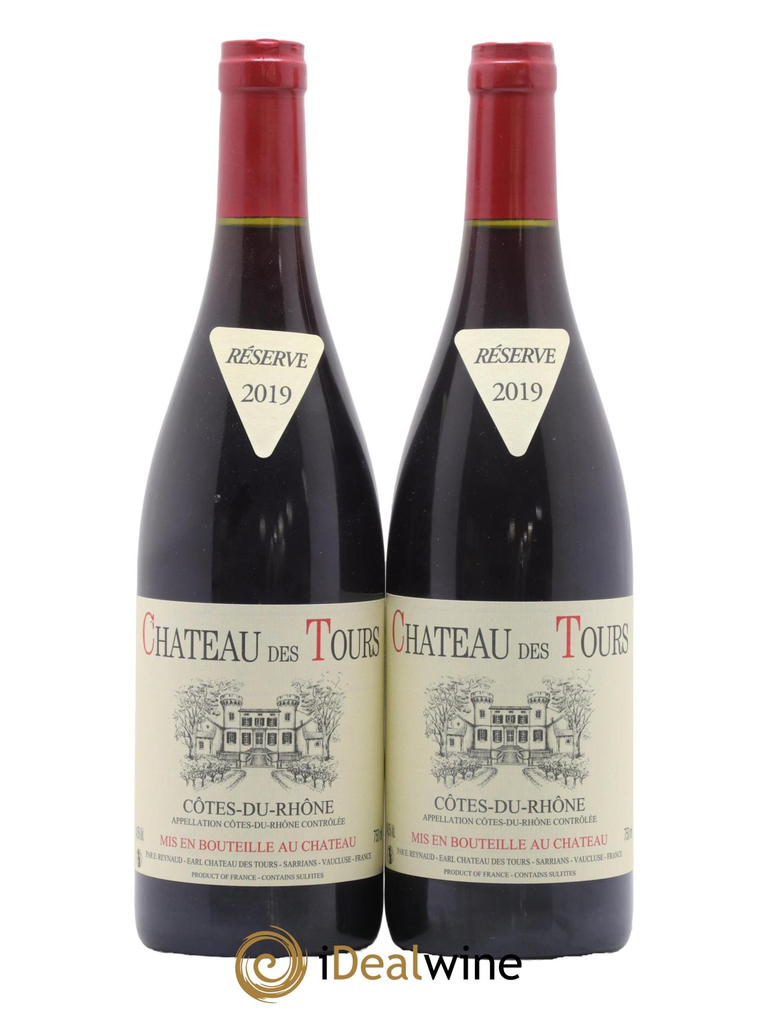 Côtes du Rhône Château des Tours Emmanuel Reynaud 2019 - Lot de 2 bouteilles - 0