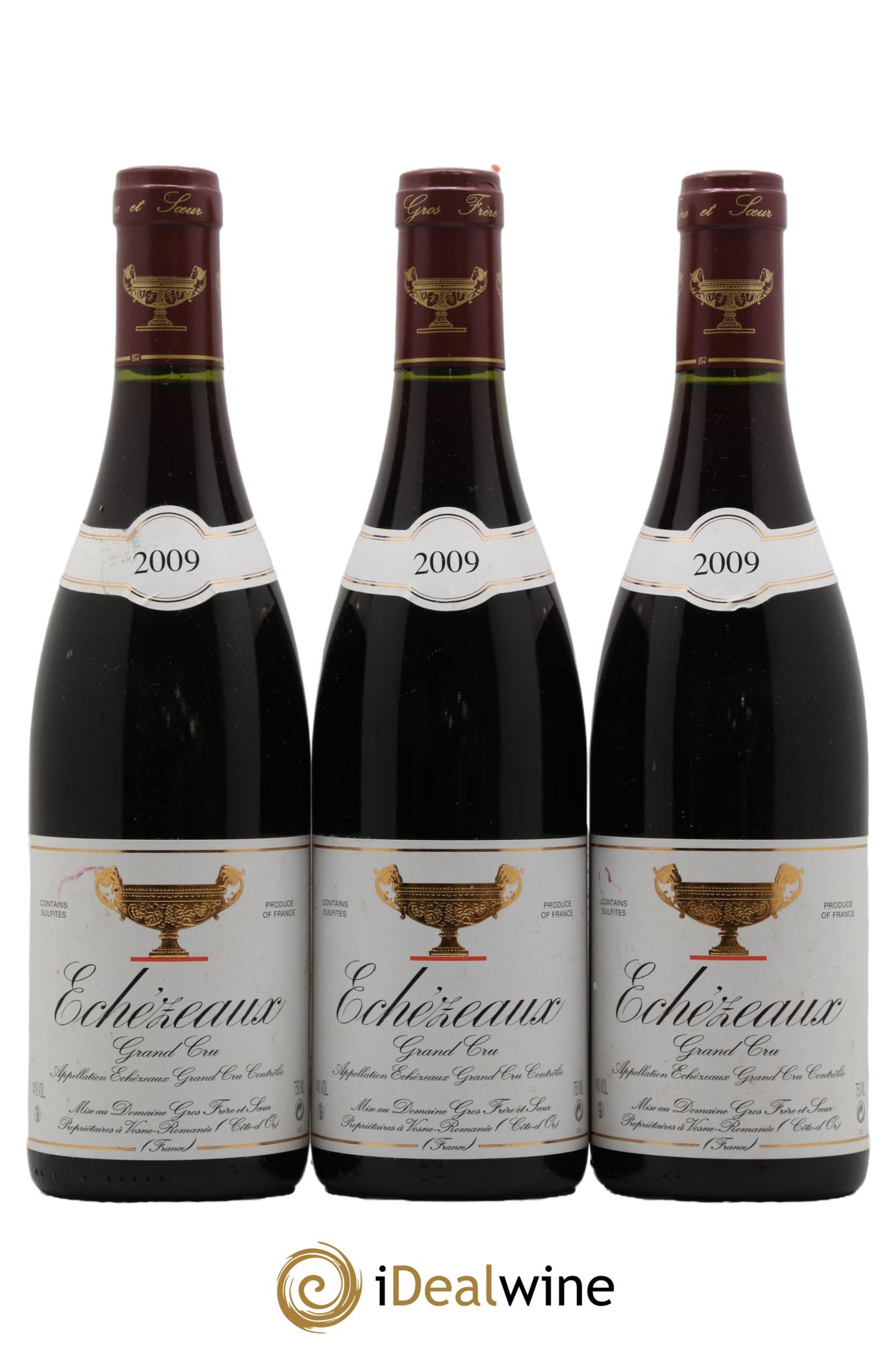 Echezeaux Grand Cru Gros Frère & Soeur  2009 - Lot of 3 bottles - 0