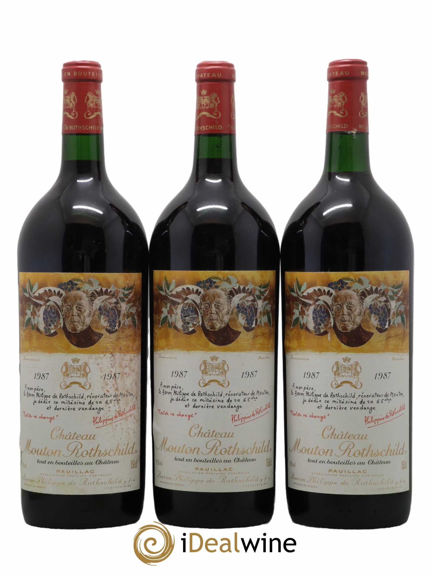 Château Mouton Rothschild 1er Grand Cru Classé 1987 - Lot de 6 magnums - 2