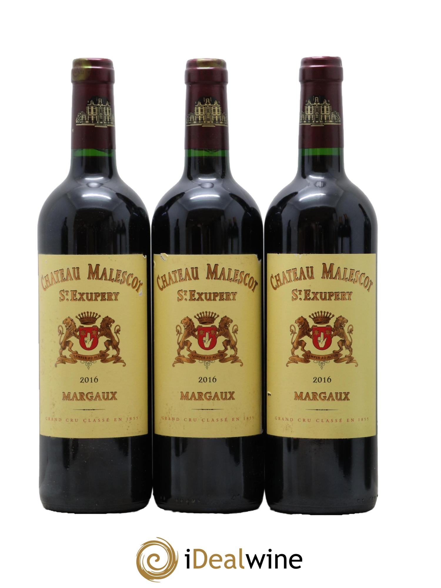 Château Malescot Saint-Exupéry 3ème Grand Cru Classé 2016 - Lotto di 3 bottiglie - 0