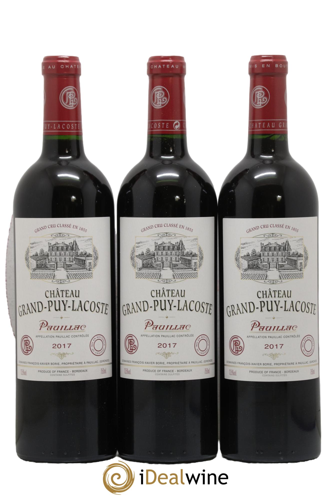 Château Grand Puy Lacoste 5ème Grand Cru Classé  2017 - Lot de 6 bouteilles - 1