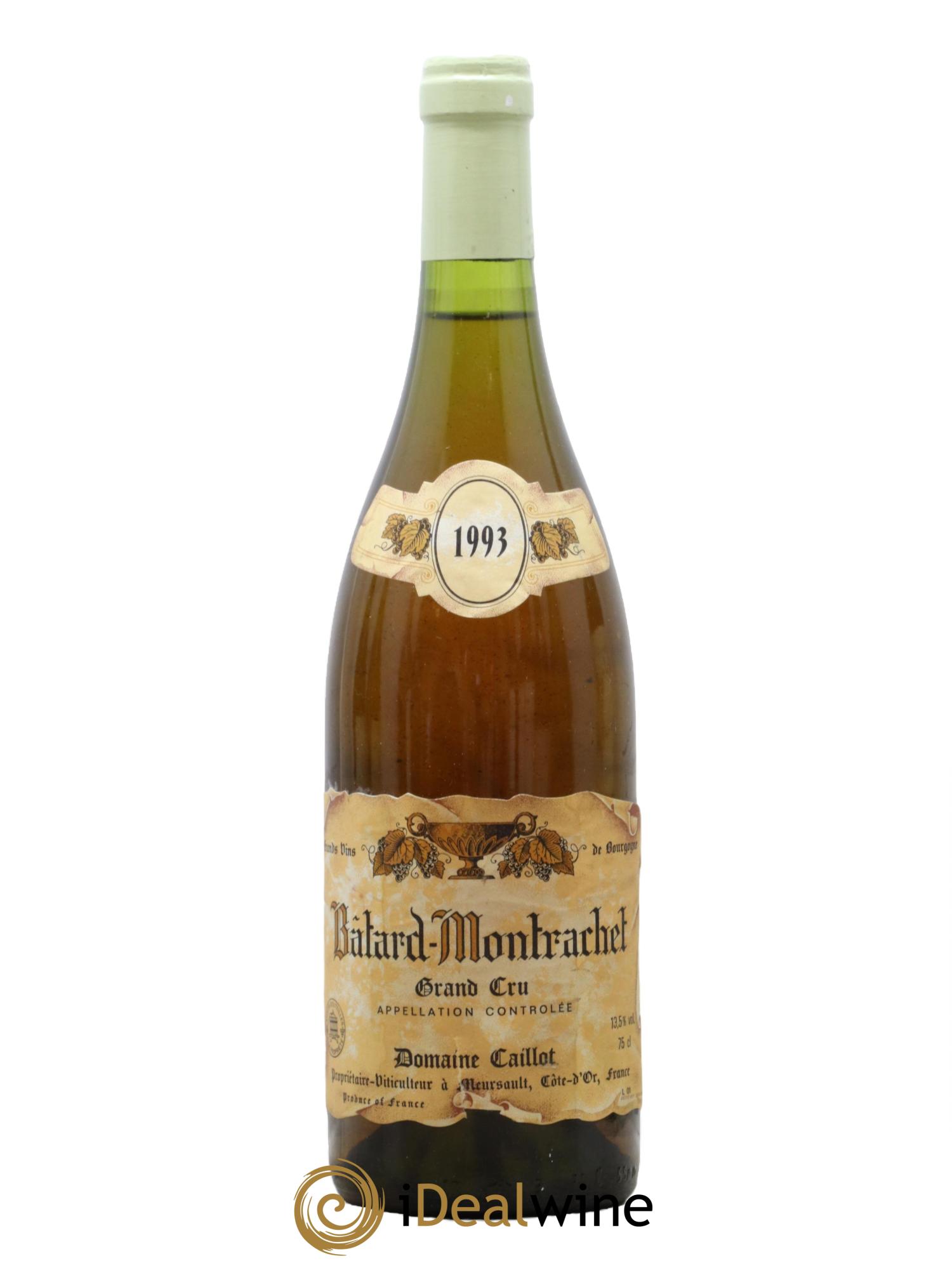 Bâtard-Montrachet Grand Cru Domaine Caillot 1993 - Lot de 1 bouteille - 0