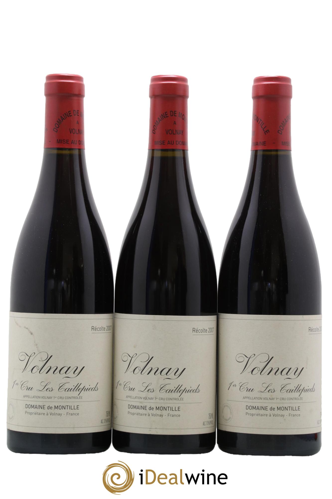 Volnay 1er Cru Les Taillepieds De Montille (Domaine) 2007 - Lot of 3 bottles - 0