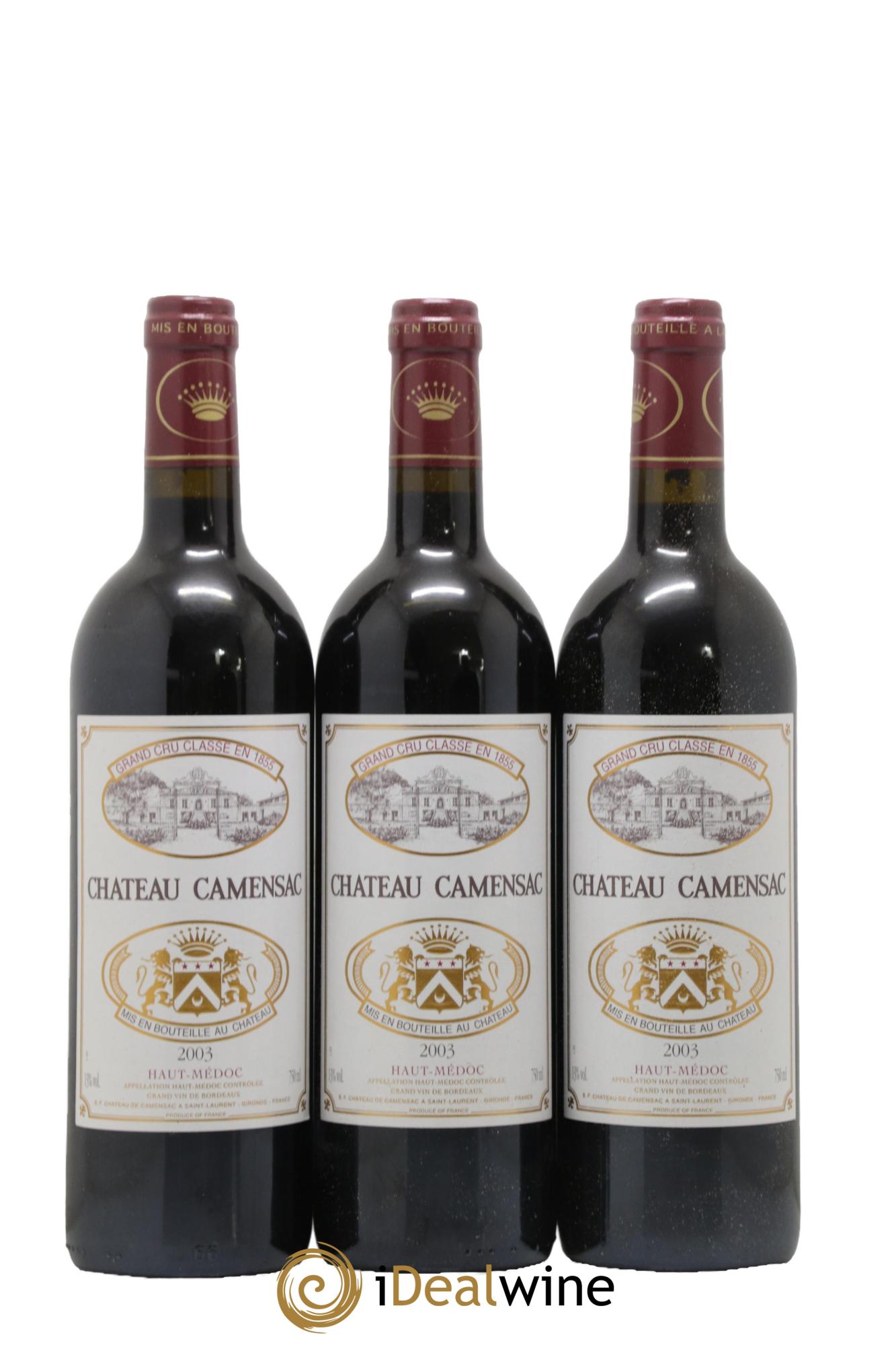 Château Camensac 5ème Grand Cru Classé 2003 - Posten von 6 Flaschen - 1