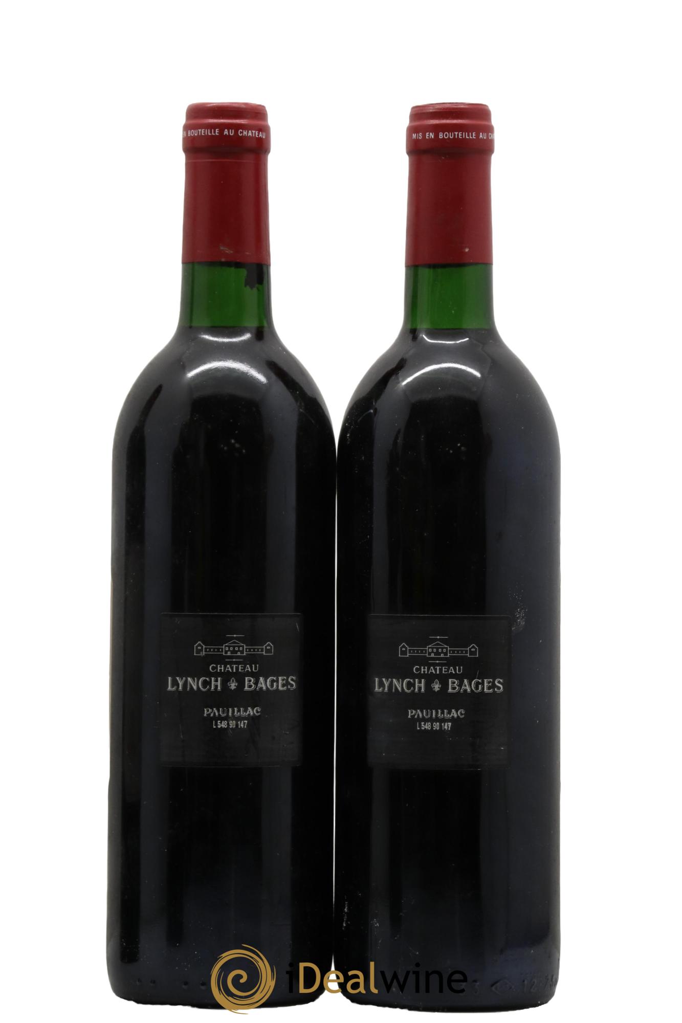 Château Lynch Bages 5ème Grand Cru Classé 1990 - Lot de 2 bouteilles - 1