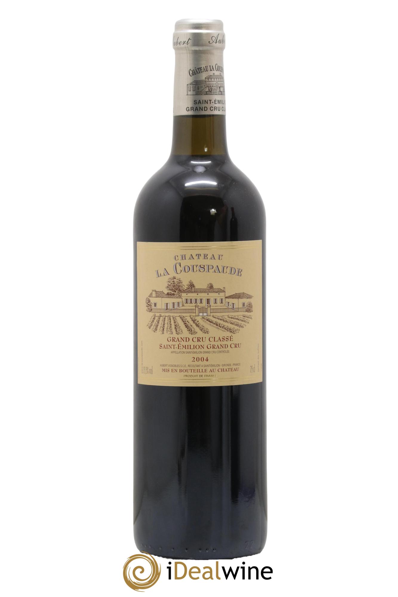 Château la Couspaude Grand Cru Classé  2004 - Lot de 1 bouteille - 0