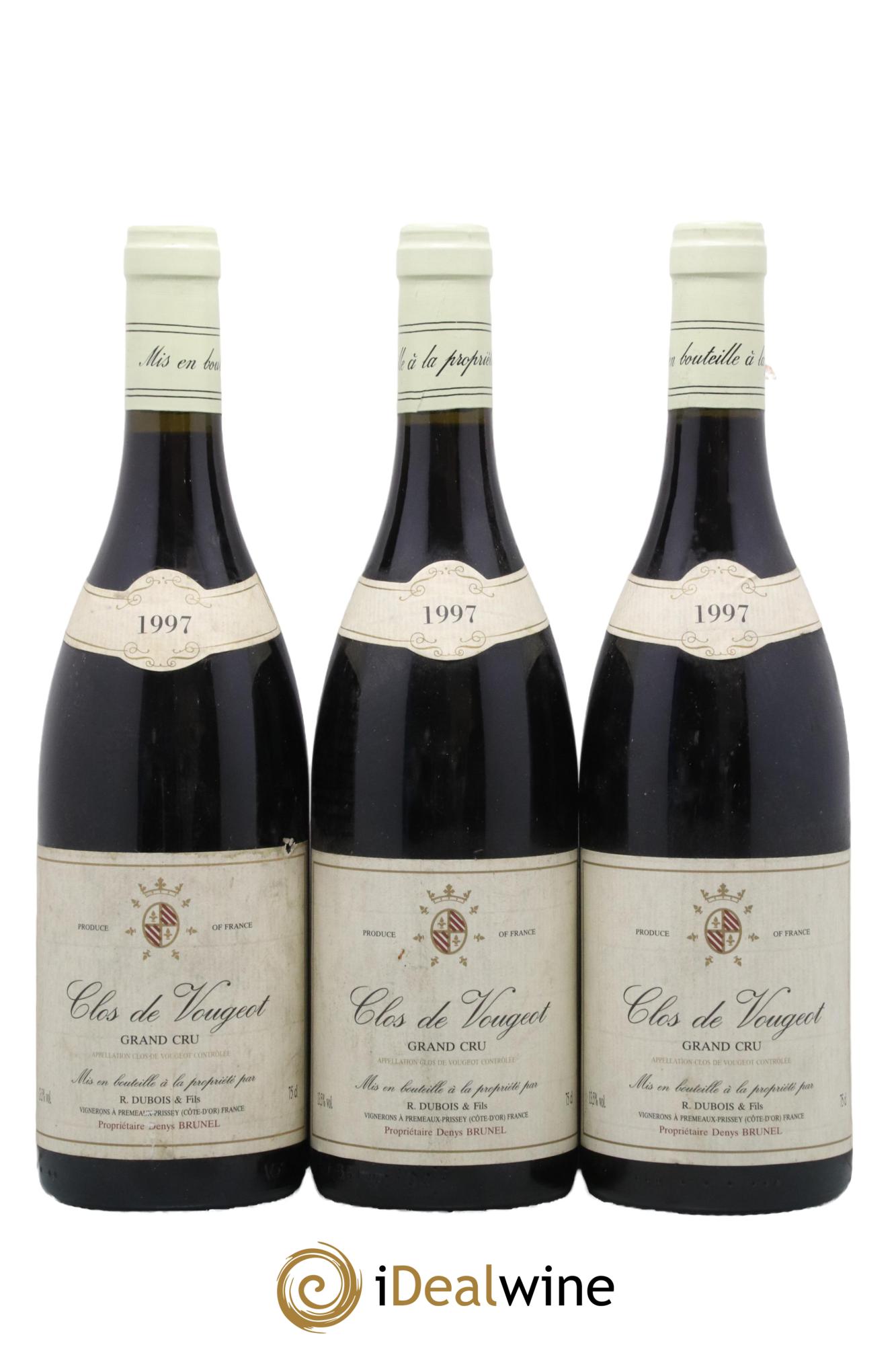 Clos de Vougeot Grand Cru R Dubois 1997 - Lot of 3 bottles - 0