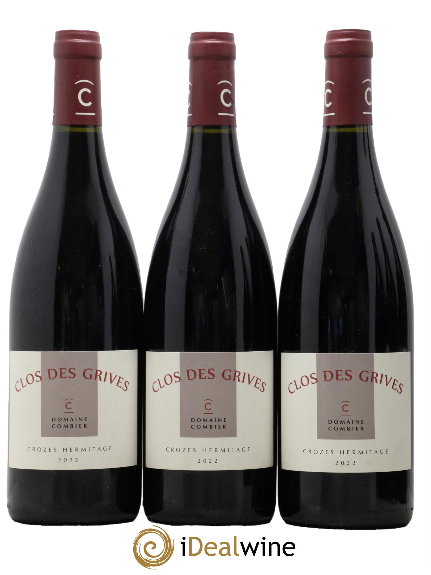 Crozes-Hermitage Clos des Grives Combier 2022 - Lot of 3 bottles - 0