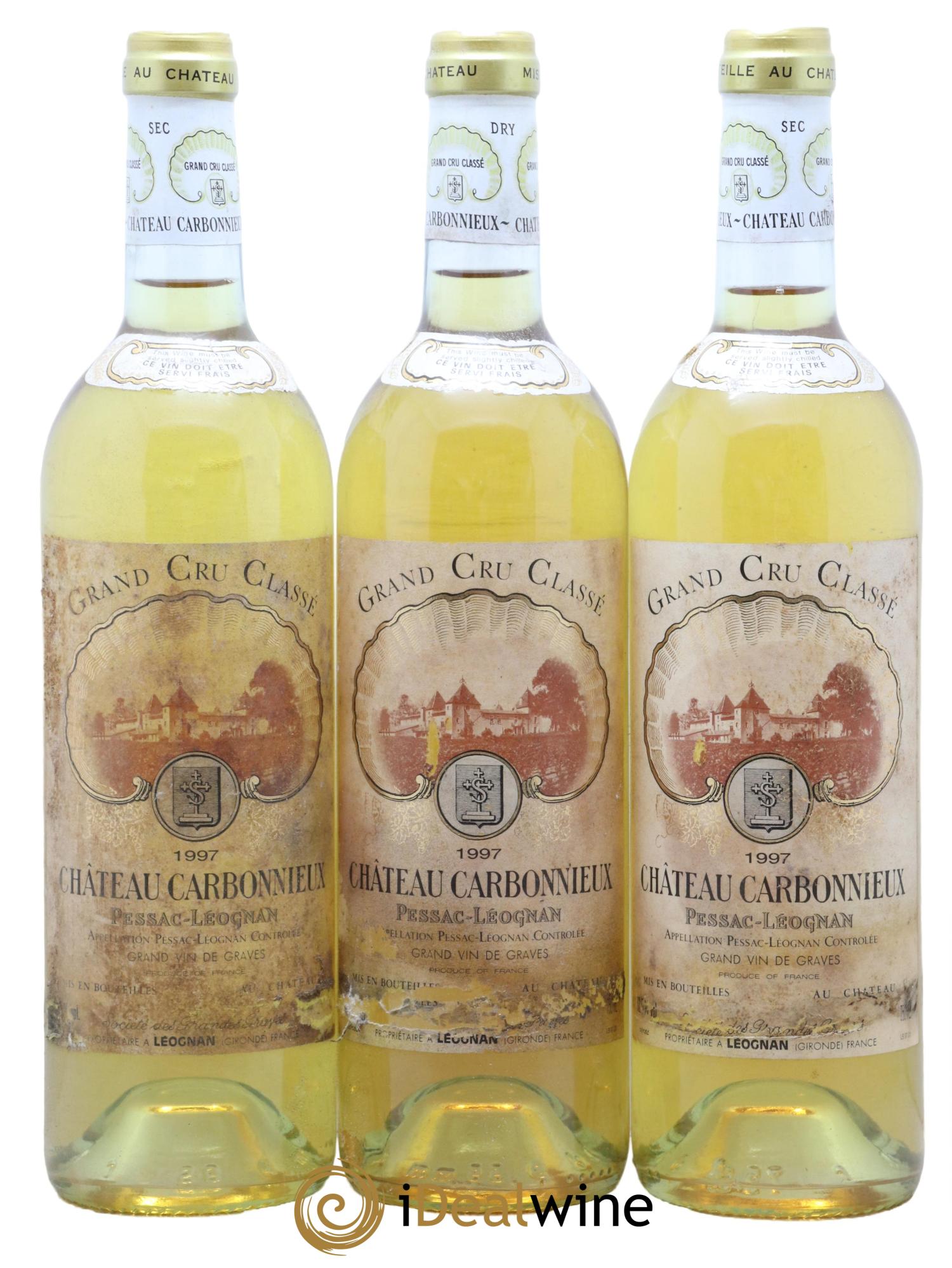 Château Carbonnieux Cru Classé de Graves  1997 - Lot of 3 bottles - 0