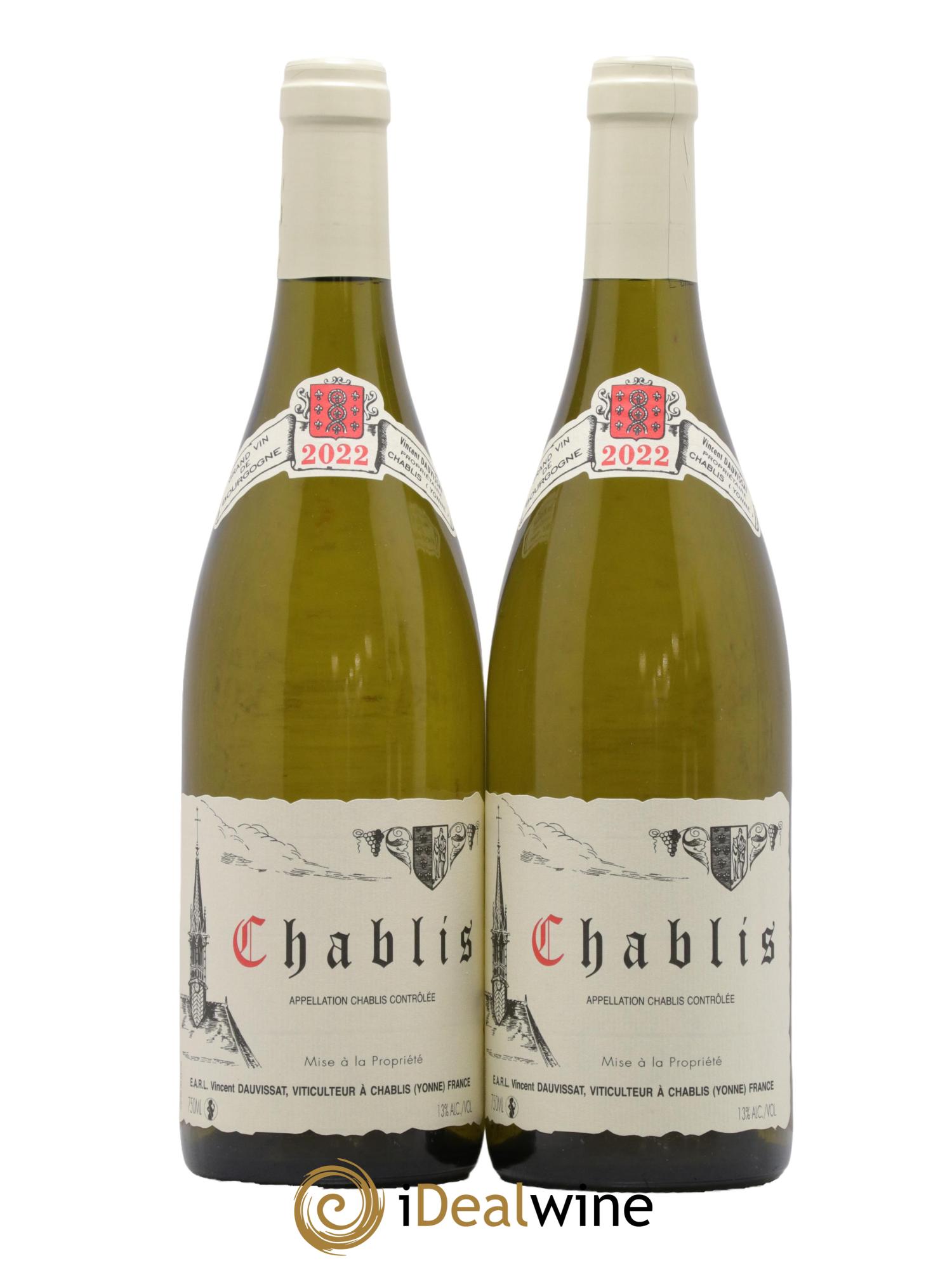 Chablis Vincent Dauvissat (Domaine) 2022 - Lot de 2 bouteilles - 0