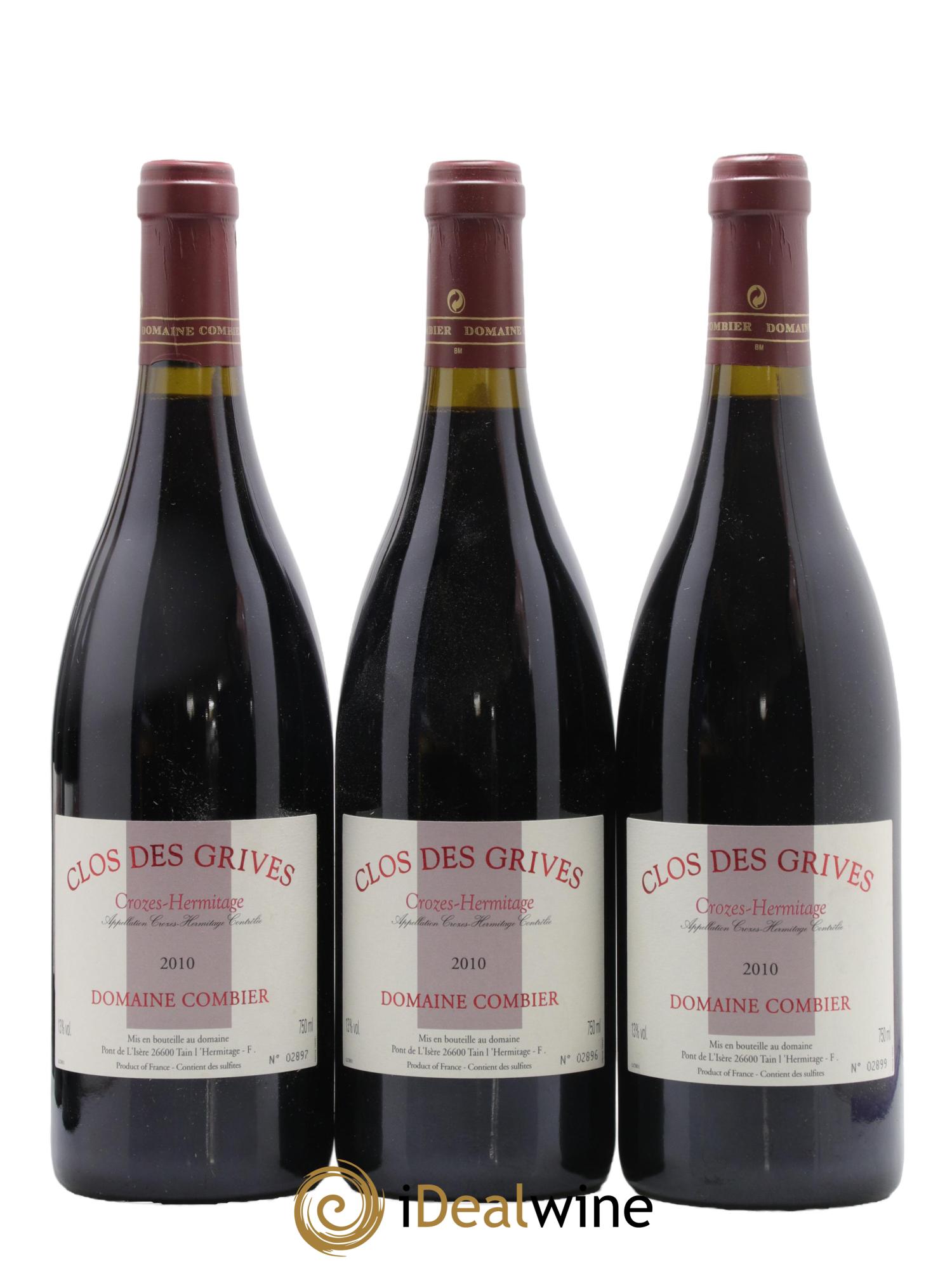 Crozes-Hermitage Clos des Grives Combier 2010 - Lot of 12 bottles - 3