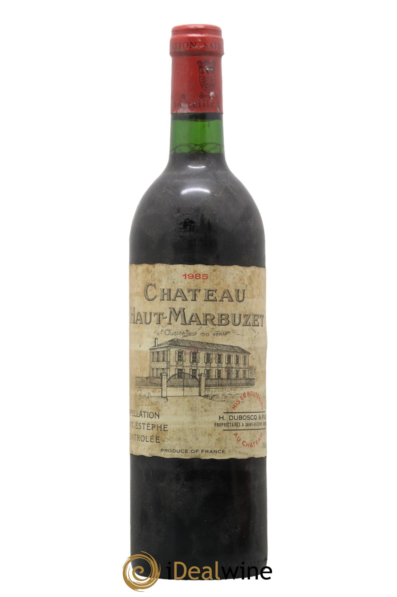 Château Haut Marbuzet 1985 - Lot de 1 bouteille - 0