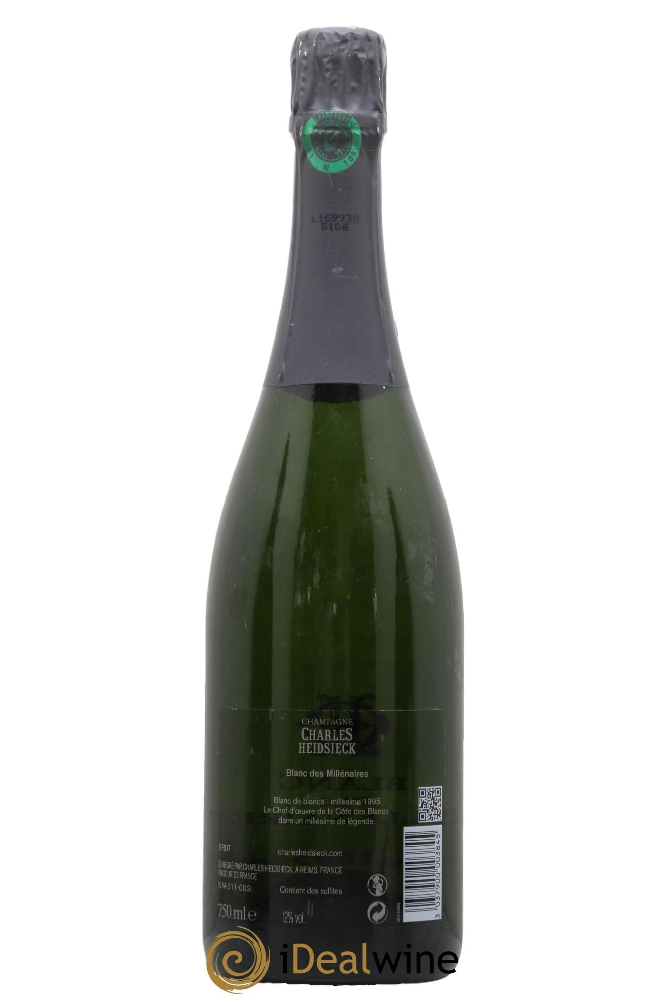 Blanc de Blancs Blanc des Millénaires Brut Charles Heidsieck 1995 - Posten von 1 Flasche - 1