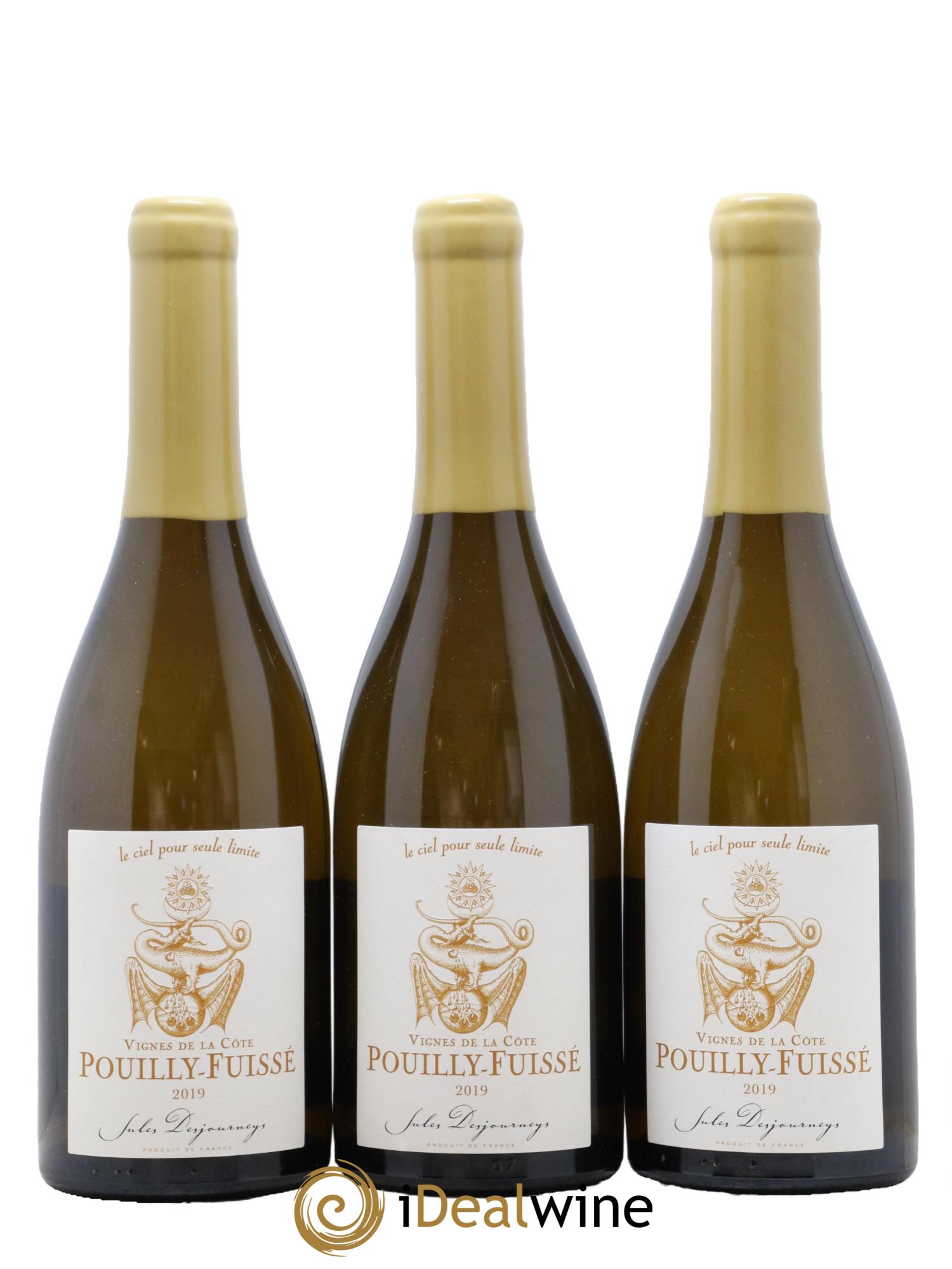 Pouilly-Fuissé Vignes de la Côte Jules Desjourneys 2019 - Lot de 3 bouteilles - 0