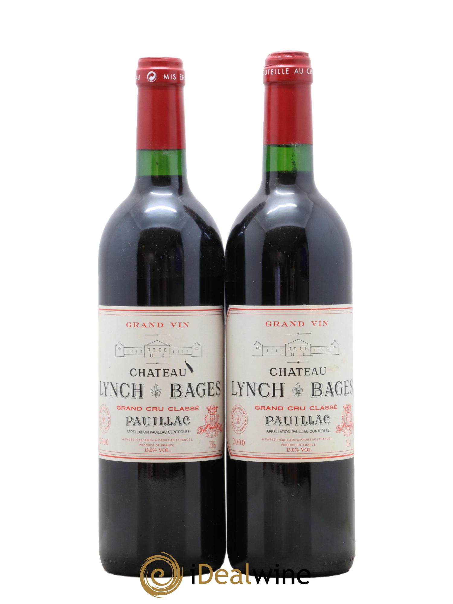 Château Lynch Bages 5ème Grand Cru Classé 2000 - Lot de 2 bouteilles - 0