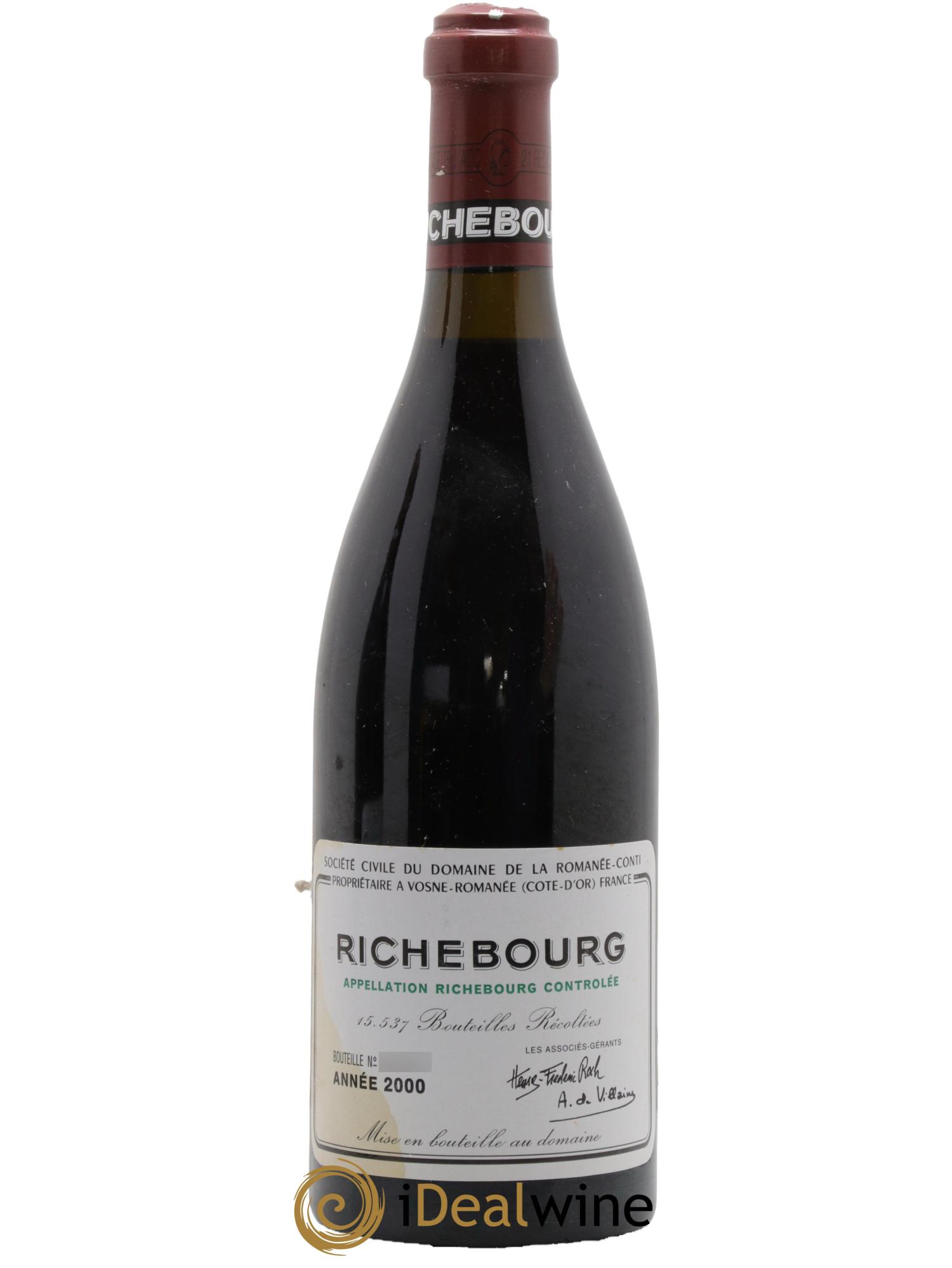 Richebourg Grand Cru Domaine de la Romanée-Conti 2000 - Lot of 1 bottle - 0