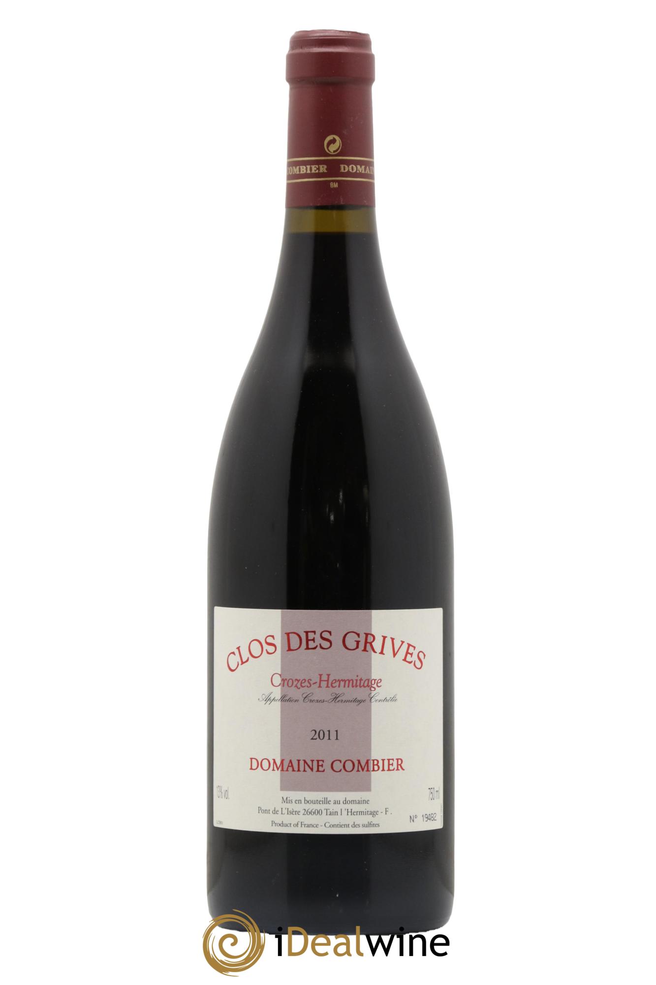 Crozes-Hermitage Clos des Grives Combier 2011 - Lotto di 1 bottiglia - 0