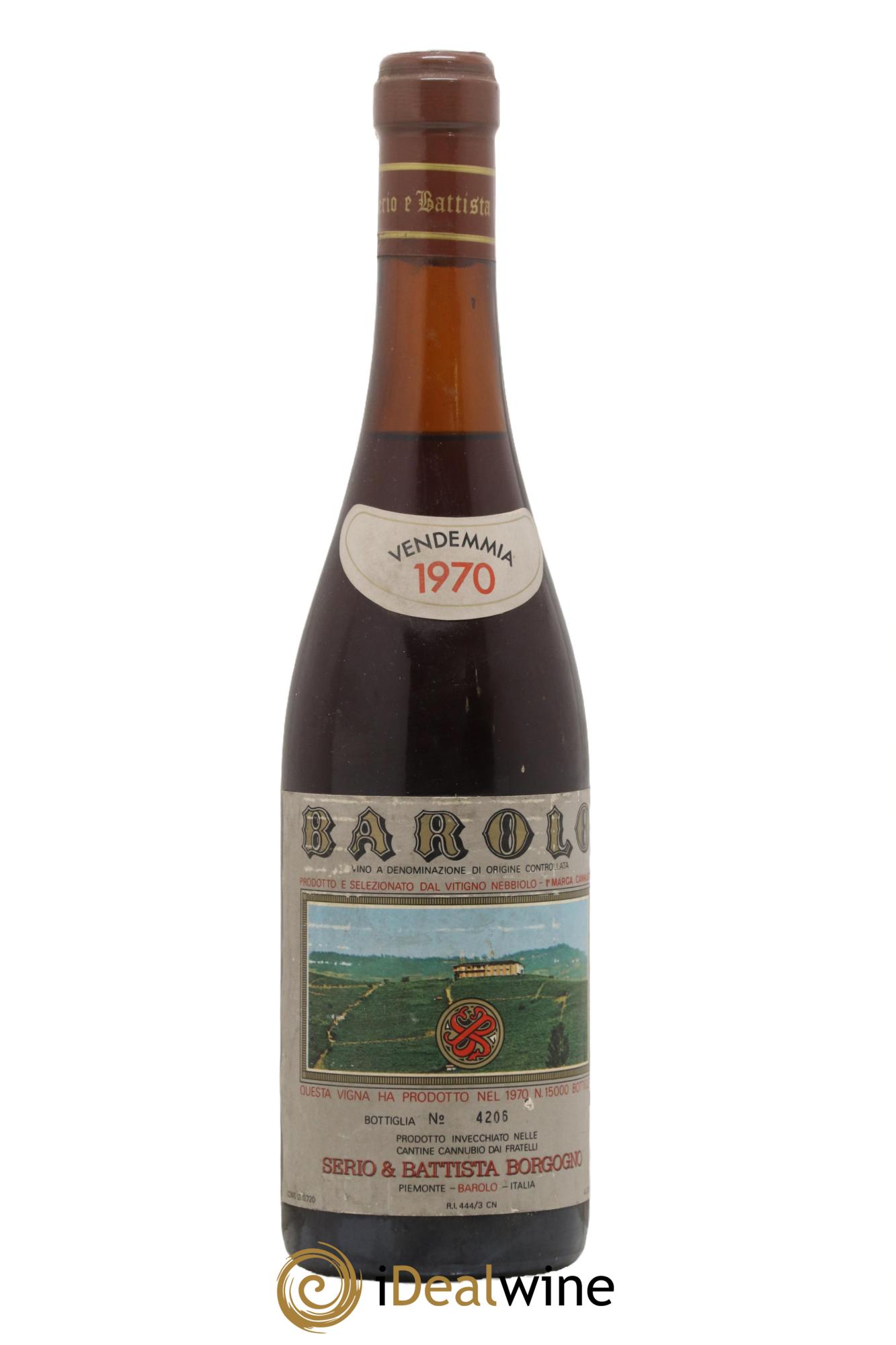 Barolo DOCG Serio E Battista Borgogno 1970 - Lot de 1 bouteille - 0