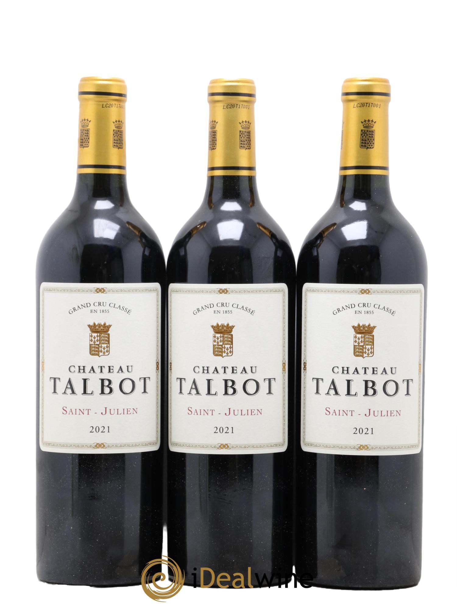 Château Talbot 4ème Grand Cru Classé 2021 - Posten von 3 Flaschen - 0