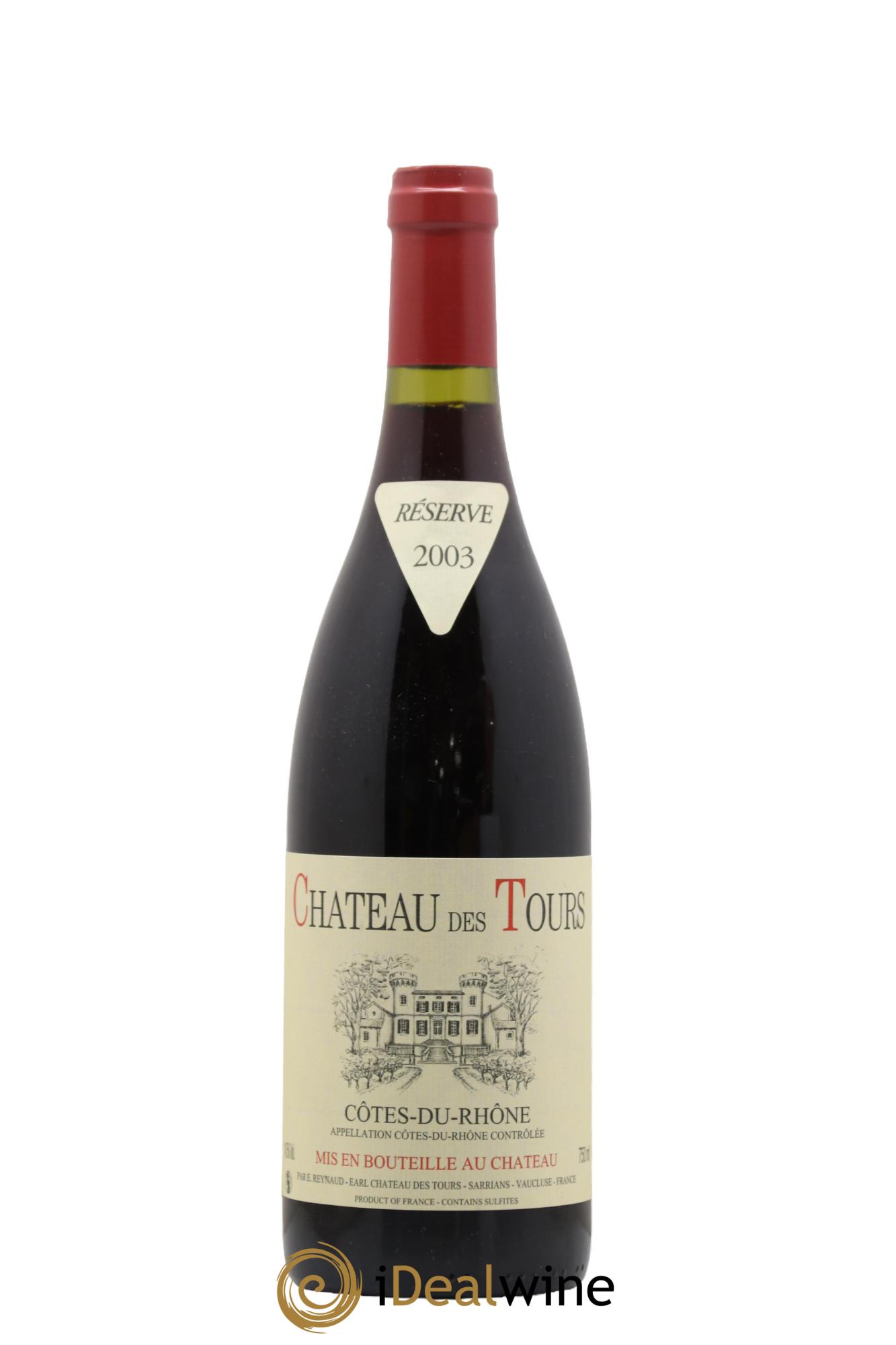 Côtes du Rhône Château des Tours Emmanuel Reynaud 2003 - Lot de 1 bouteille - 0