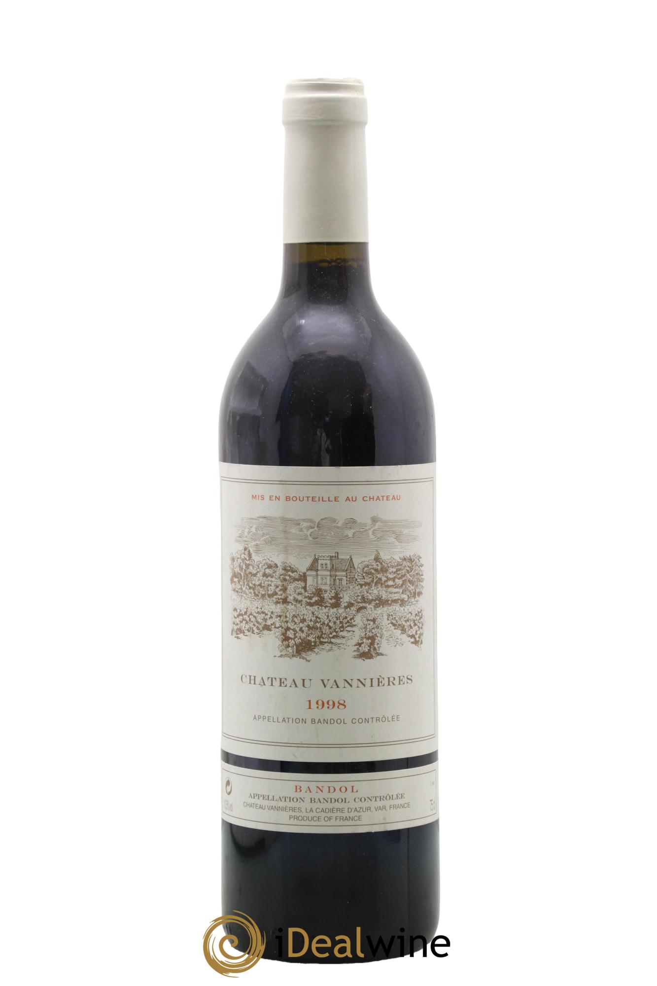 Bandol Château Vannières Éric et Charles-Éric Boisseaux 1998 - Lot de 1 bouteille - 0