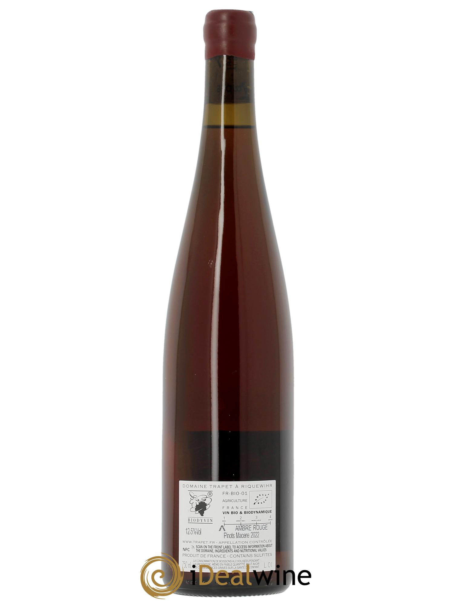 Alsace Ambre Pinot Macérés Domaine Trapet 2022 - Posten von 1 Flasche - 1