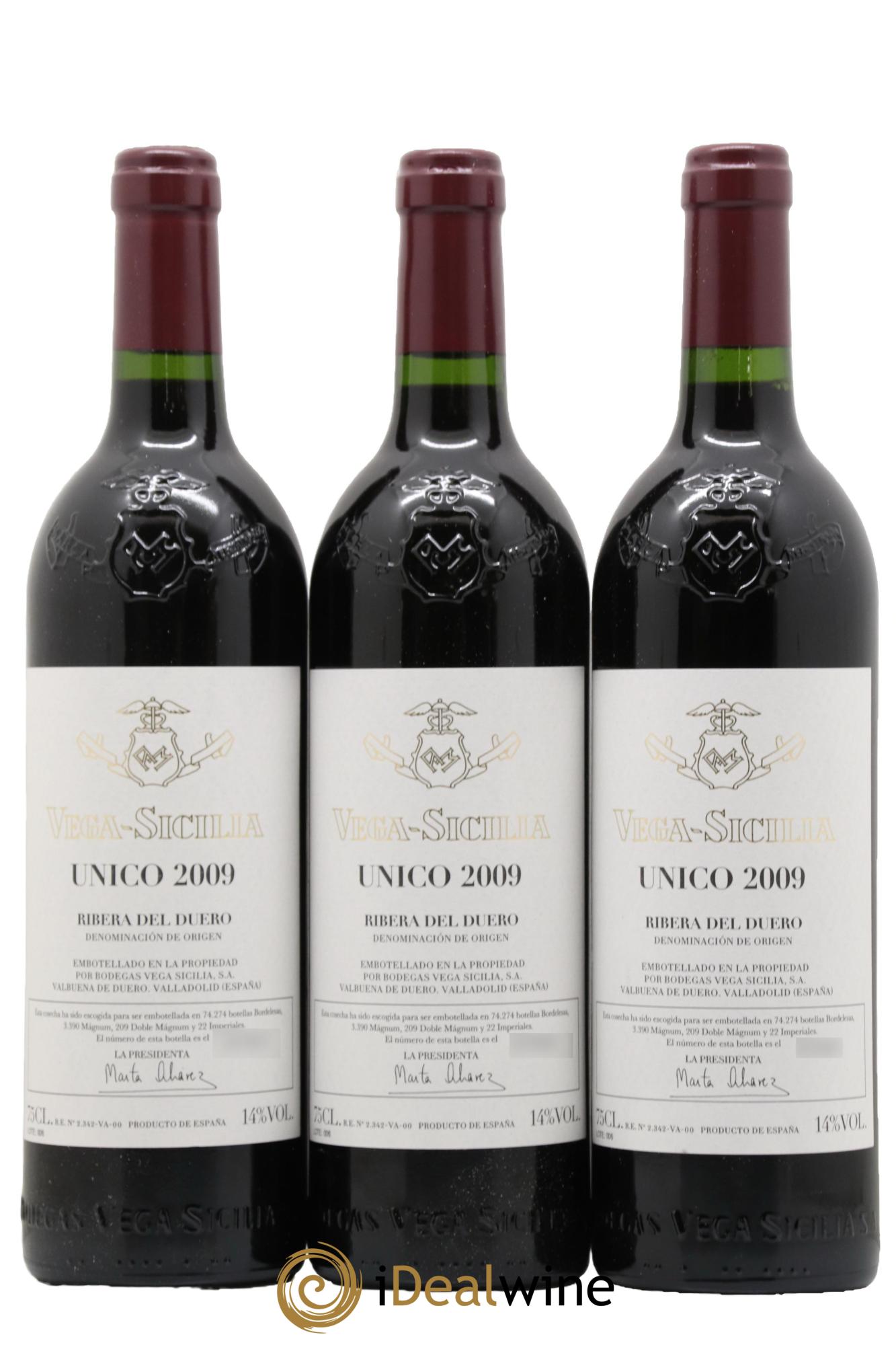 Ribera Del Duero DO Vega Sicilia Unico Famille Alvarez 2009 - Posten von 6 Flaschen - 3