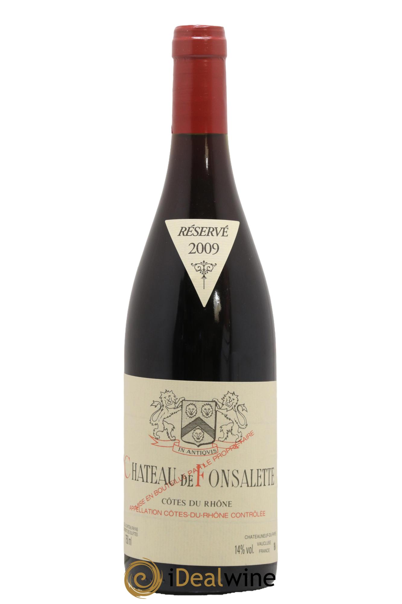 Côtes du Rhône Château de Fonsalette Emmanuel Reynaud 2009 - Lot de 1 bouteille - 0