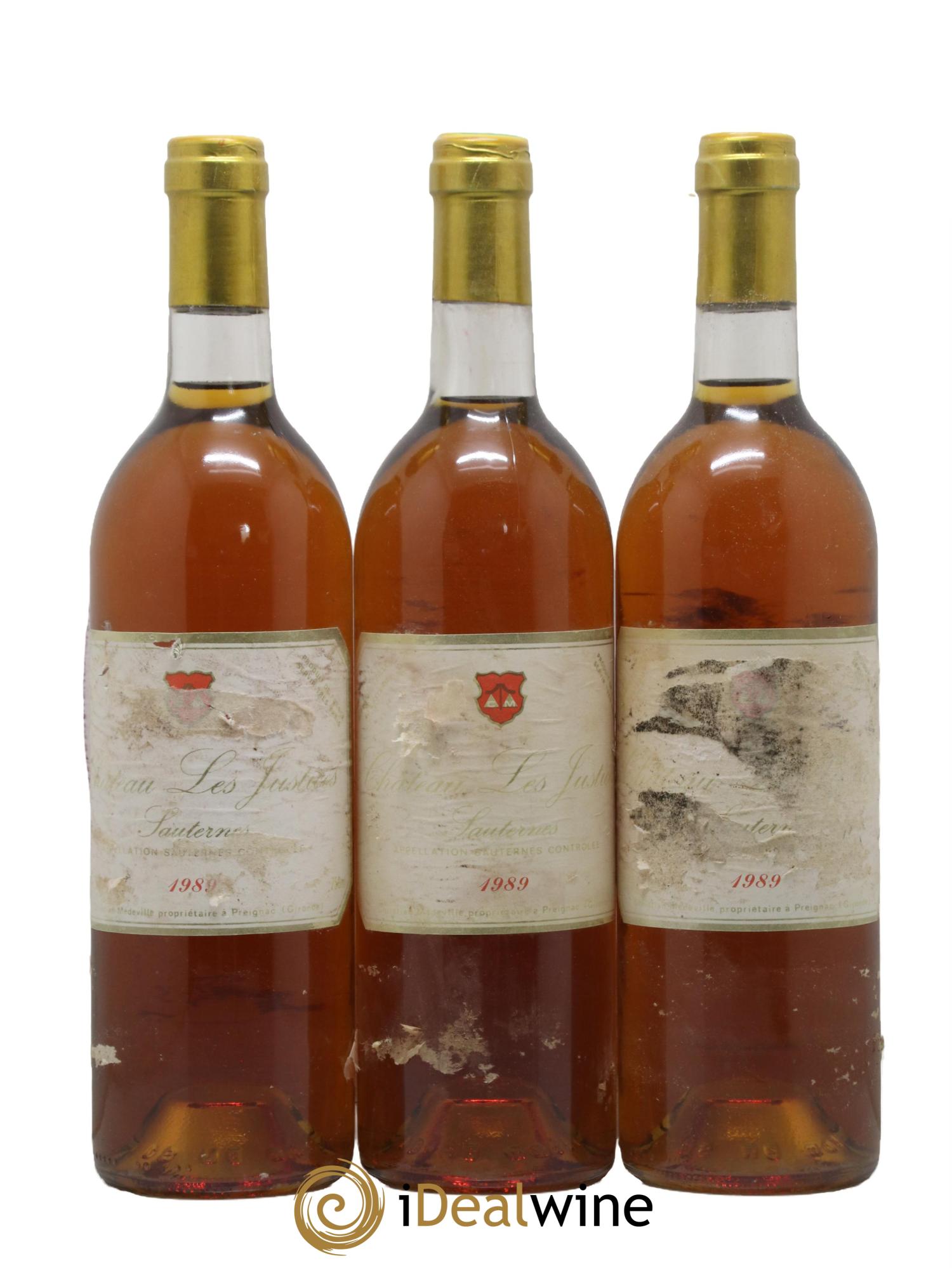 Sauternes Les Justices Domaine Medeville 1989 - Lot de 12 bouteilles - 4