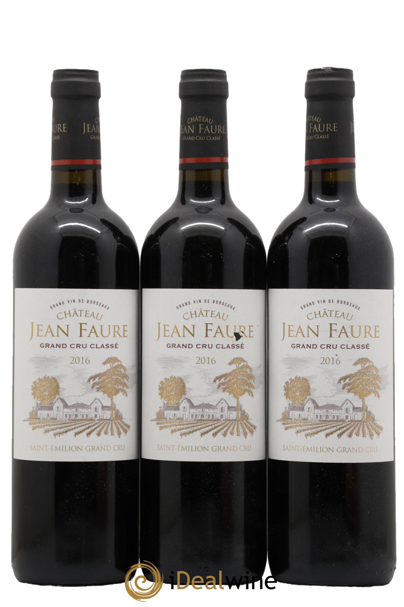 Château Jean Faure Grand Cru Classé 2016 - Lot of 3 bottles - 0