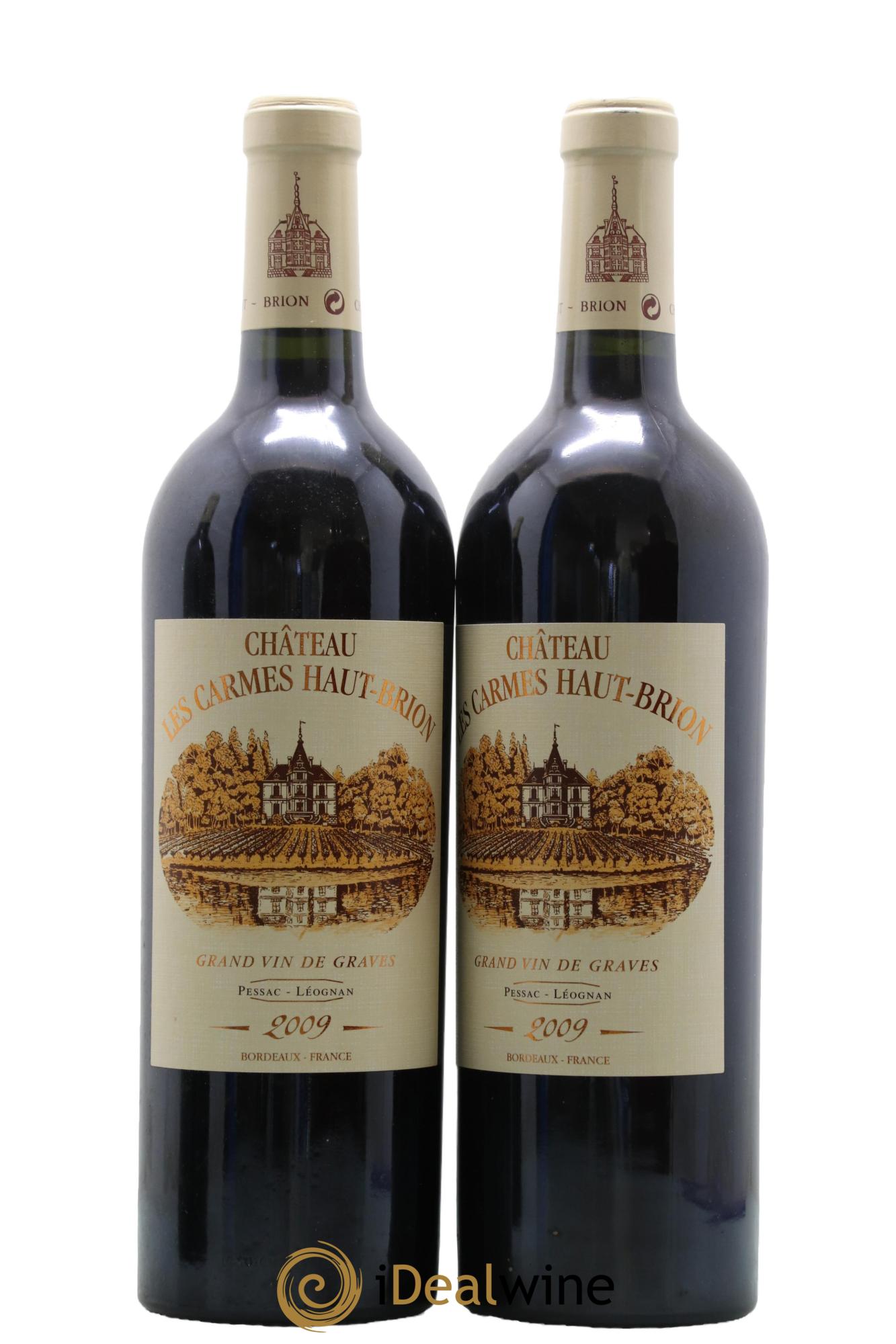 Château Les Carmes Haut-Brion 2009 - Lotto di 2 bottiglie - 0