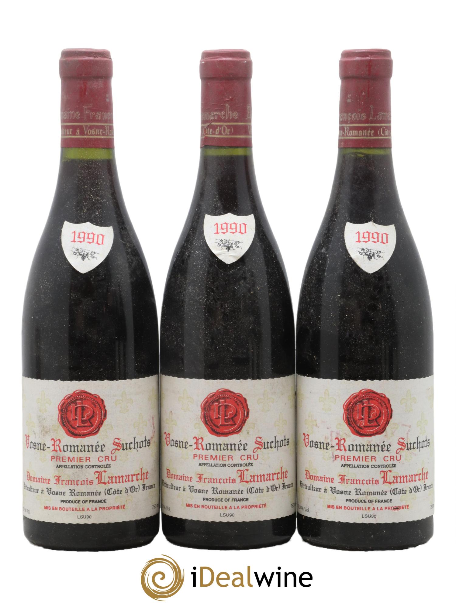 Vosne-Romanée 1er Cru Les Suchots Lamarche (Domaine) 1990 - Posten von 3 Flaschen - 0