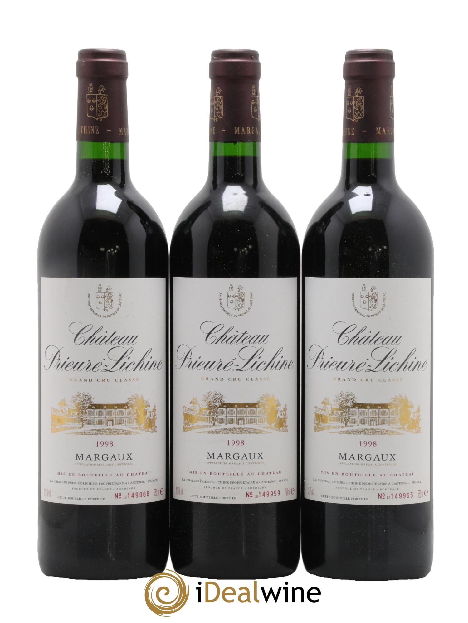 Château Prieuré Lichine 4ème Grand Cru Classé 1998 - Lot de 6 bouteilles - 2