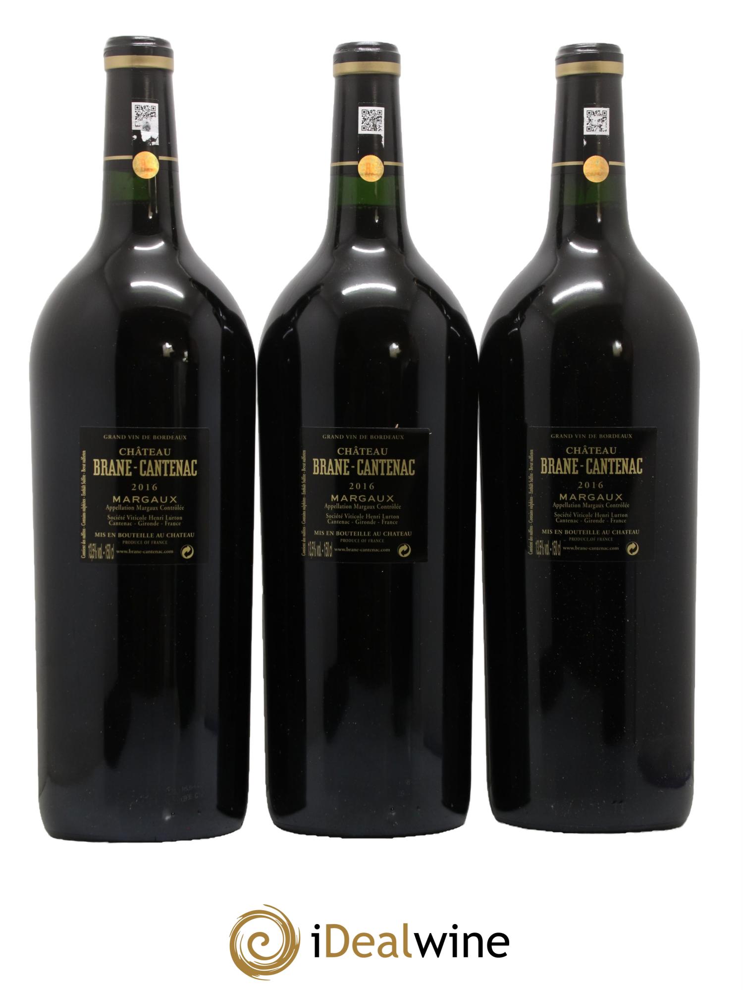 Château Brane Cantenac 2ème Grand Cru Classé 2016 - Lot of 3 magnums - 1