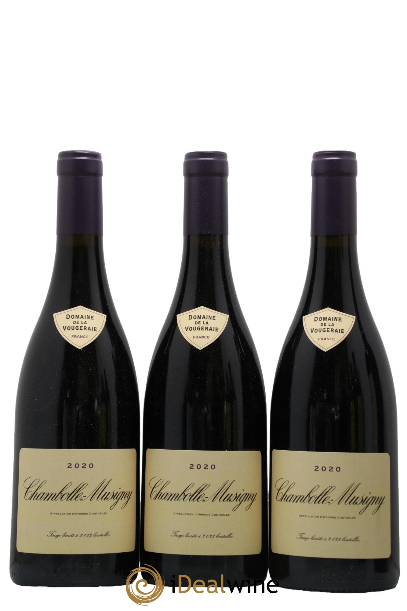 Chambolle-Musigny La Vougeraie 2020 - Lot of 3 bottles - 0