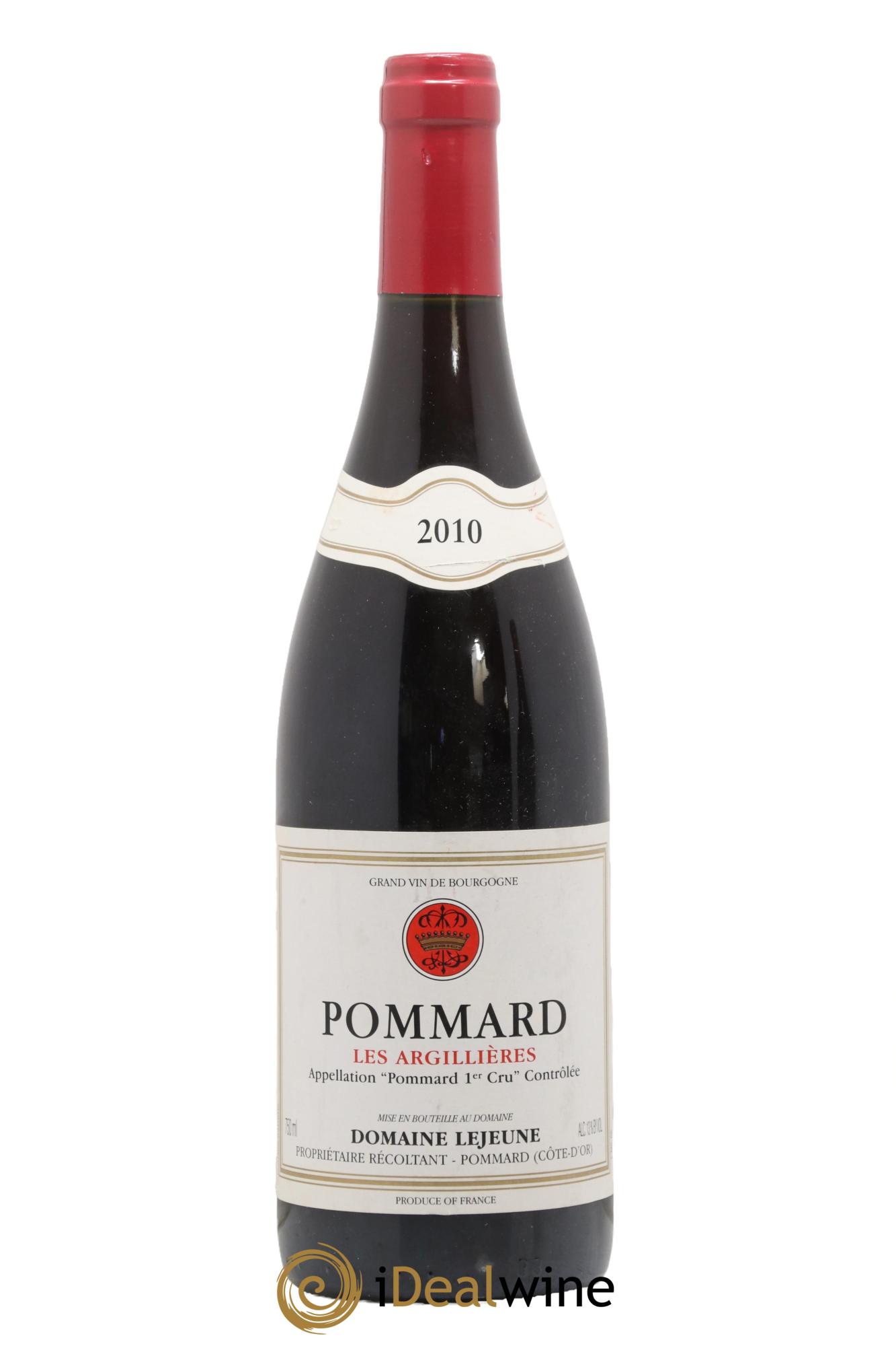 Pommard 1er Cru Les Argillières Domaine Lejeune 2010 - Lot de 1 bouteille - 0