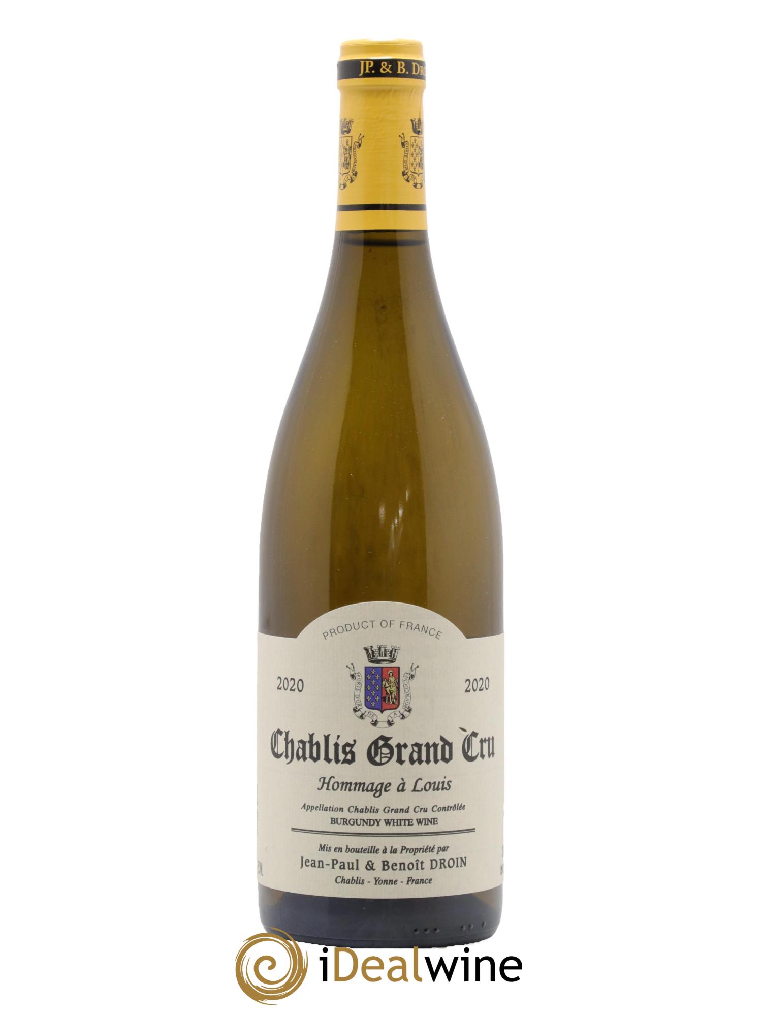 Chablis Grand Cru Hommage à Louis Jean-Paul & Benoît Droin (Domaine) 2020 - Lot de 1 bouteille - 0