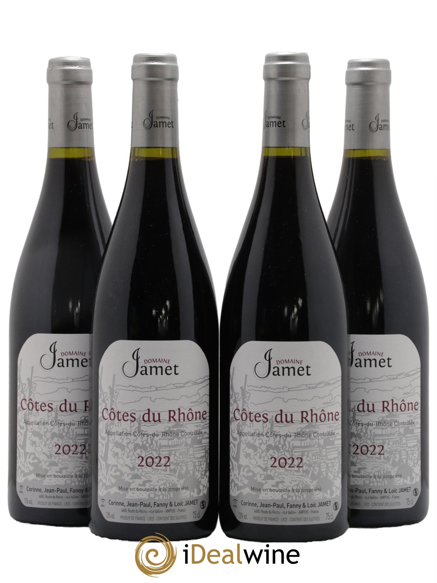 Côtes du Rhône Jamet (Domaine) 2022 - Lotto di 4 bottiglie - 0